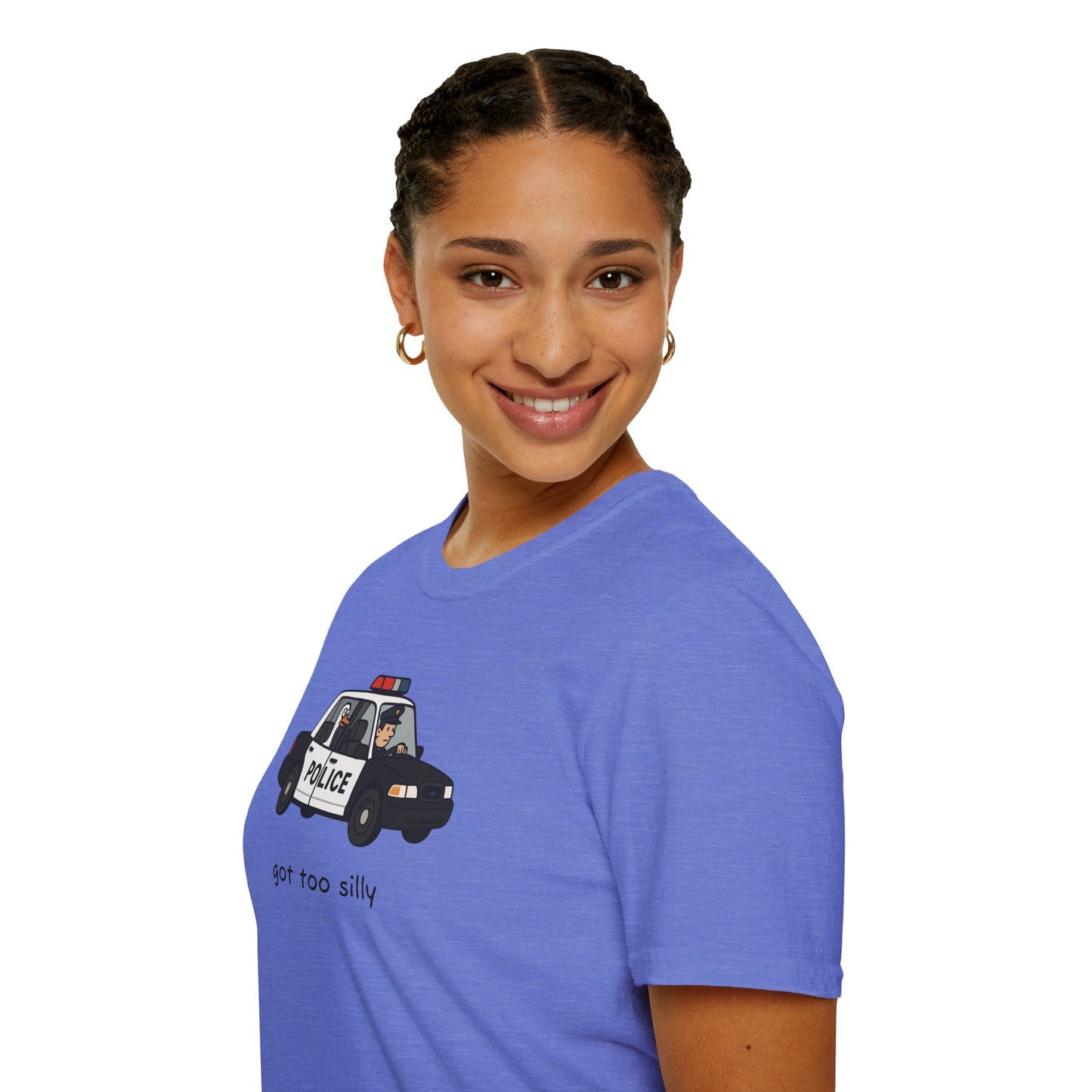 Unisex Softstyle Police Silly T-Shirt - Fun & Quirky Graphic Tee Alternate