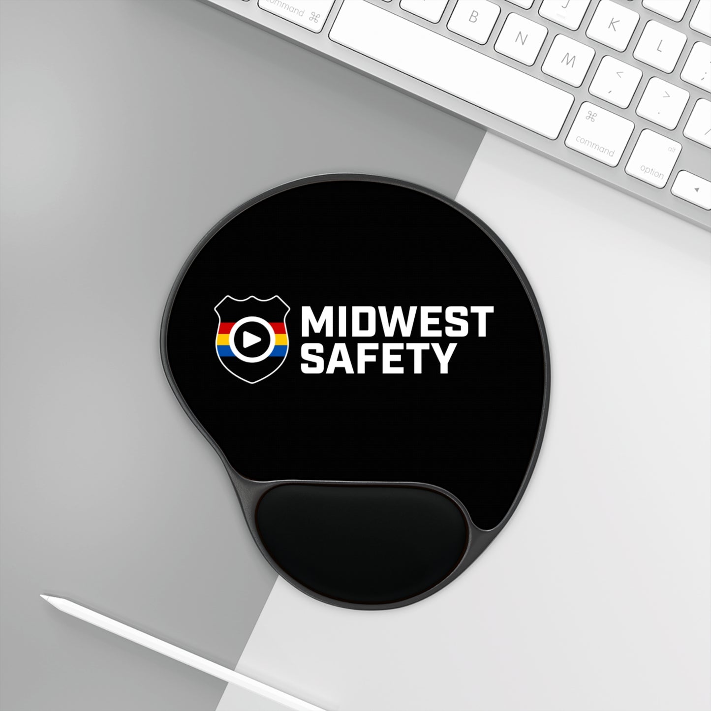 Ergonomic Mouse Pad with Wrist Rest - Midwest Safety Logo Design