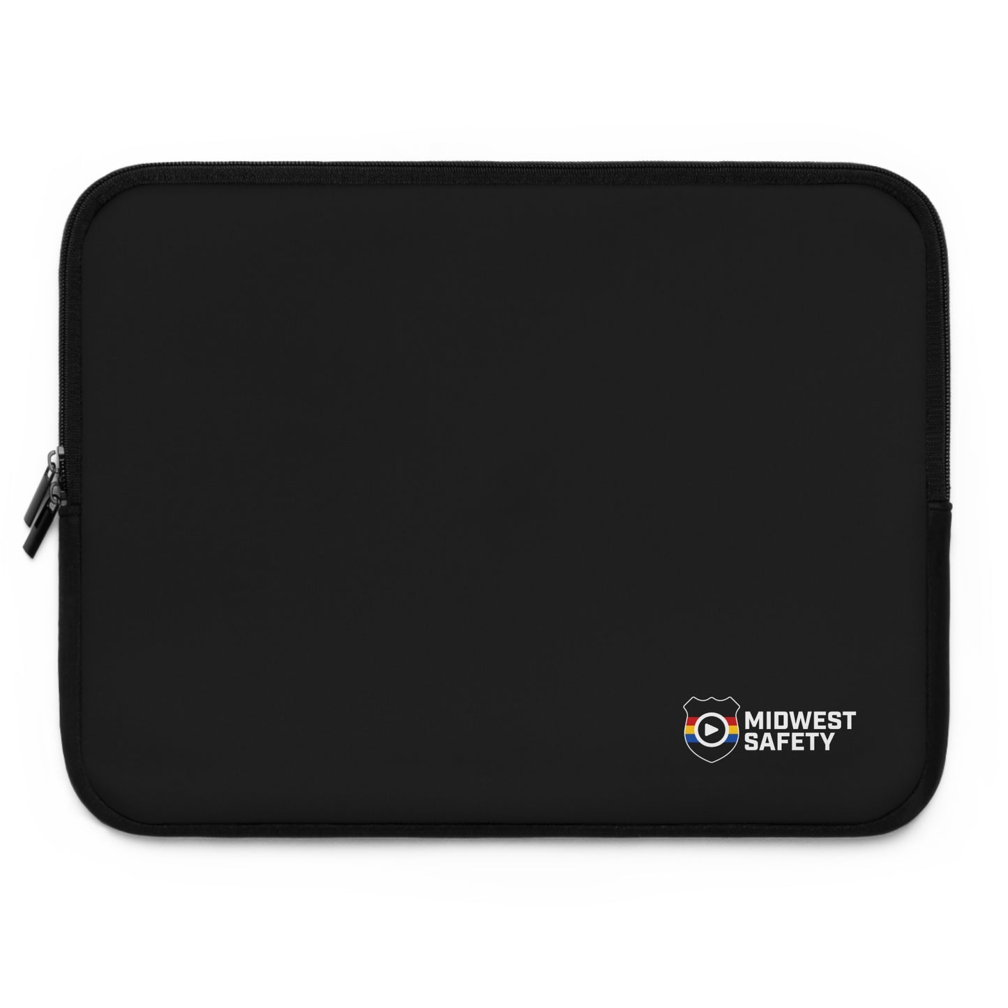 Midnight Safety Laptop Sleeve Text Logo - Stylish Protection for Your Device
