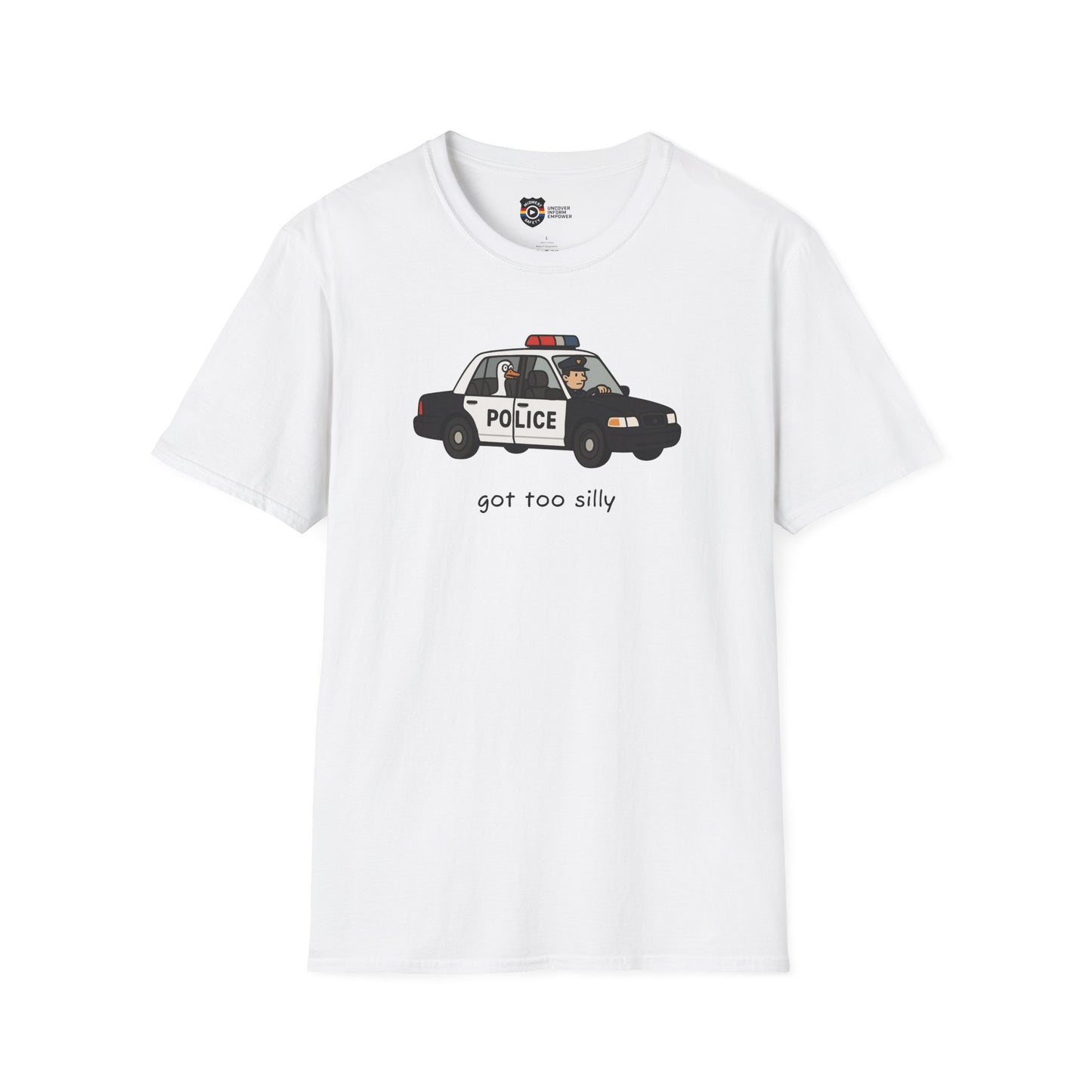 Unisex Softstyle Police Silly T-Shirt - Fun & Quirky Graphic Tee Alternate