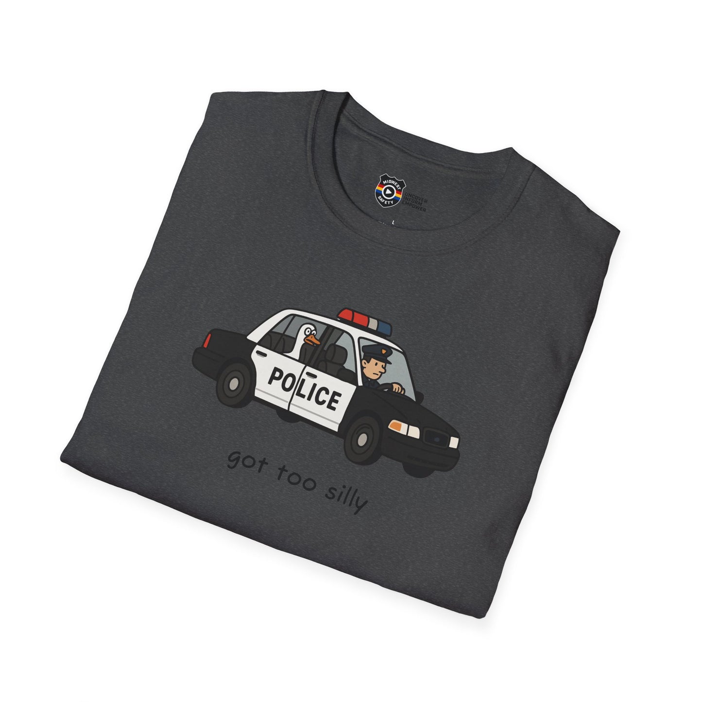 Unisex Softstyle Police Silly T-Shirt - Fun & Quirky Graphic Tee Alternate