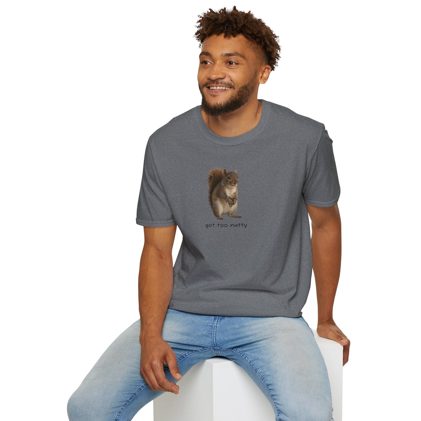 Got Too Nutty Unisex Softstyle Police Silly T-Shirt - Fun & Quirky Graphic Tee