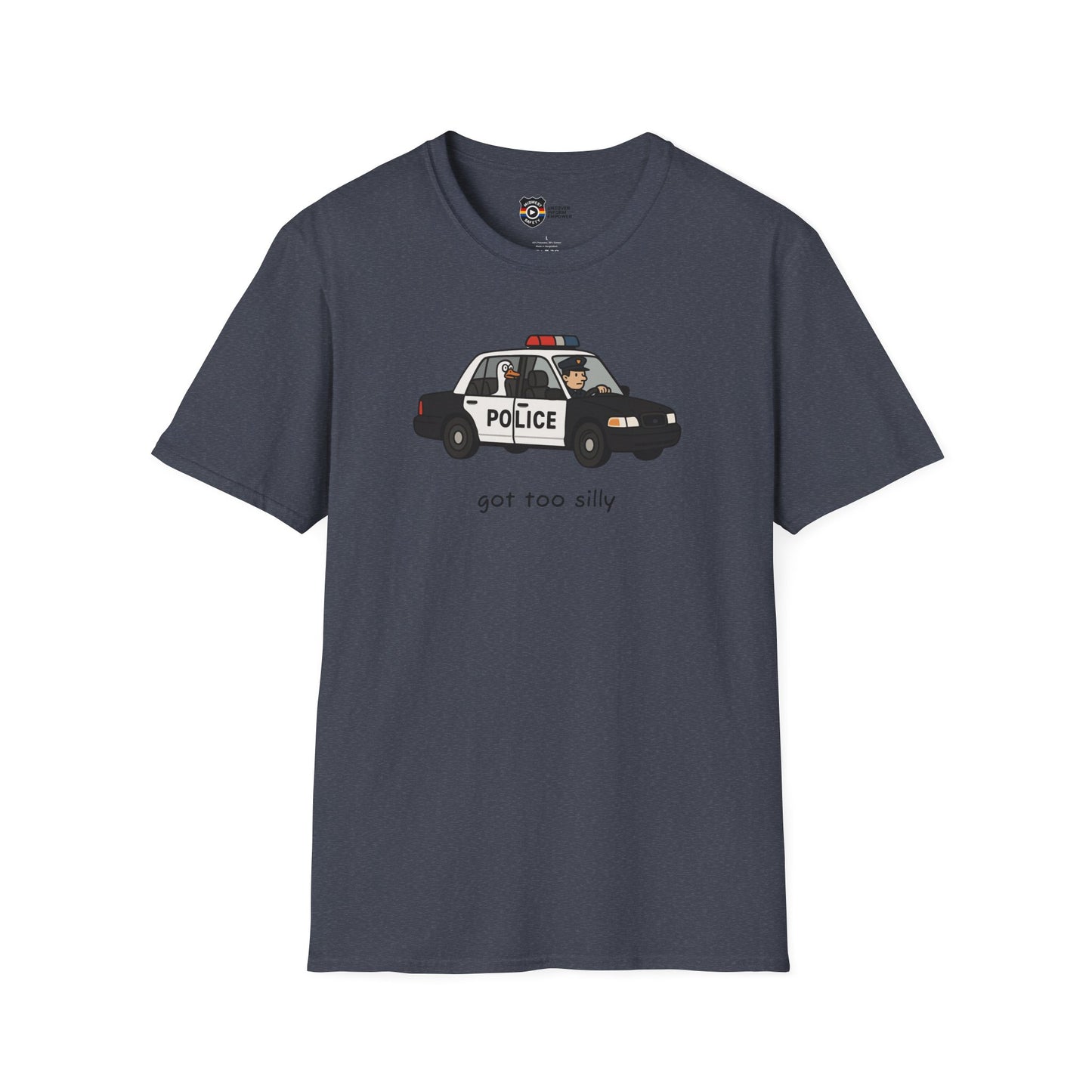 Unisex Softstyle Police Silly T-Shirt - Fun & Quirky Graphic Tee Alternate