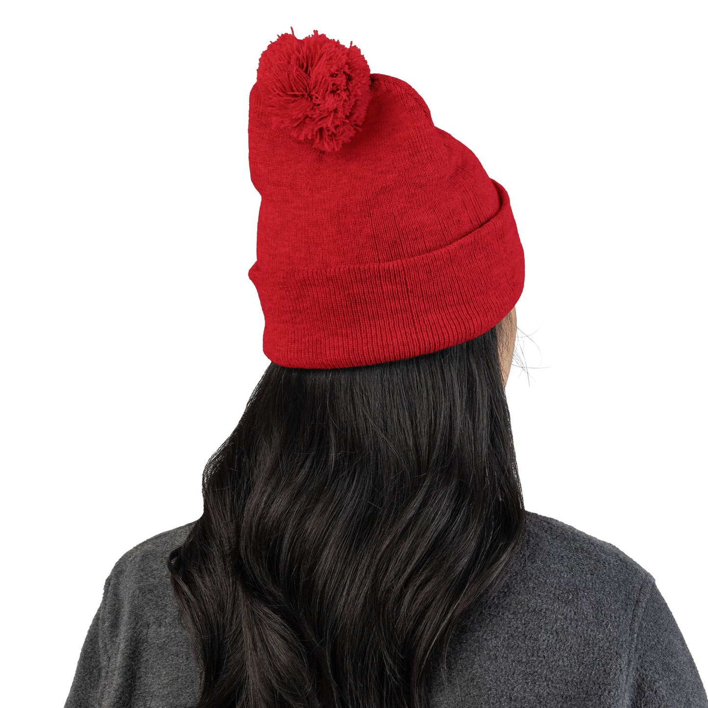 Cozy Pom-Pom Knit Cap for Winter Adventures, Warm Winter Beanie, Custom Embroidered Hat, Gift for Him and Her, Fashionable Knit Cap