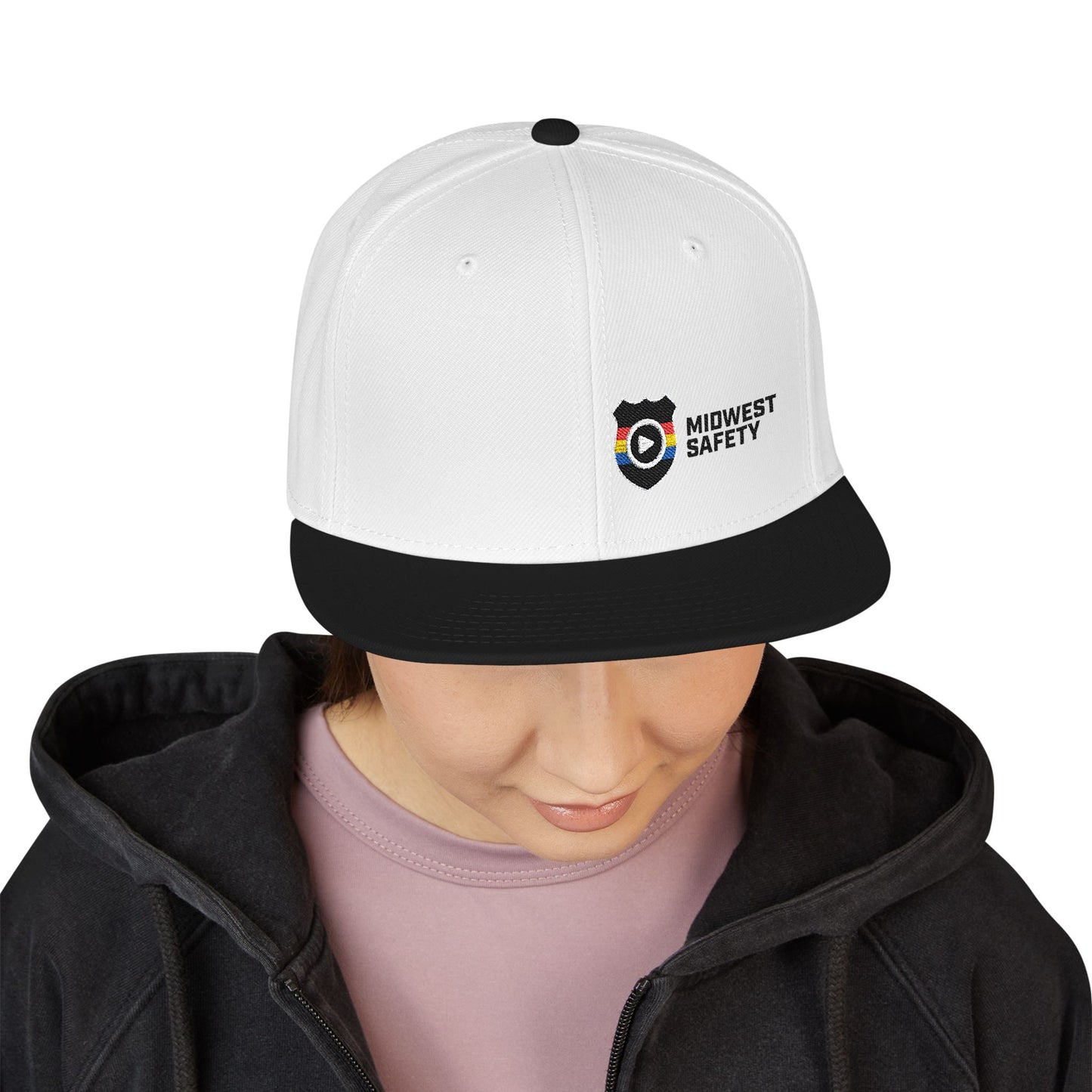 Midwest Safety Snapback Hat, Embroidered Cap, Stylish Men’s/Gifts for Him, Casual Go-to Accessory, Everyday Wear, Cool Streetwear