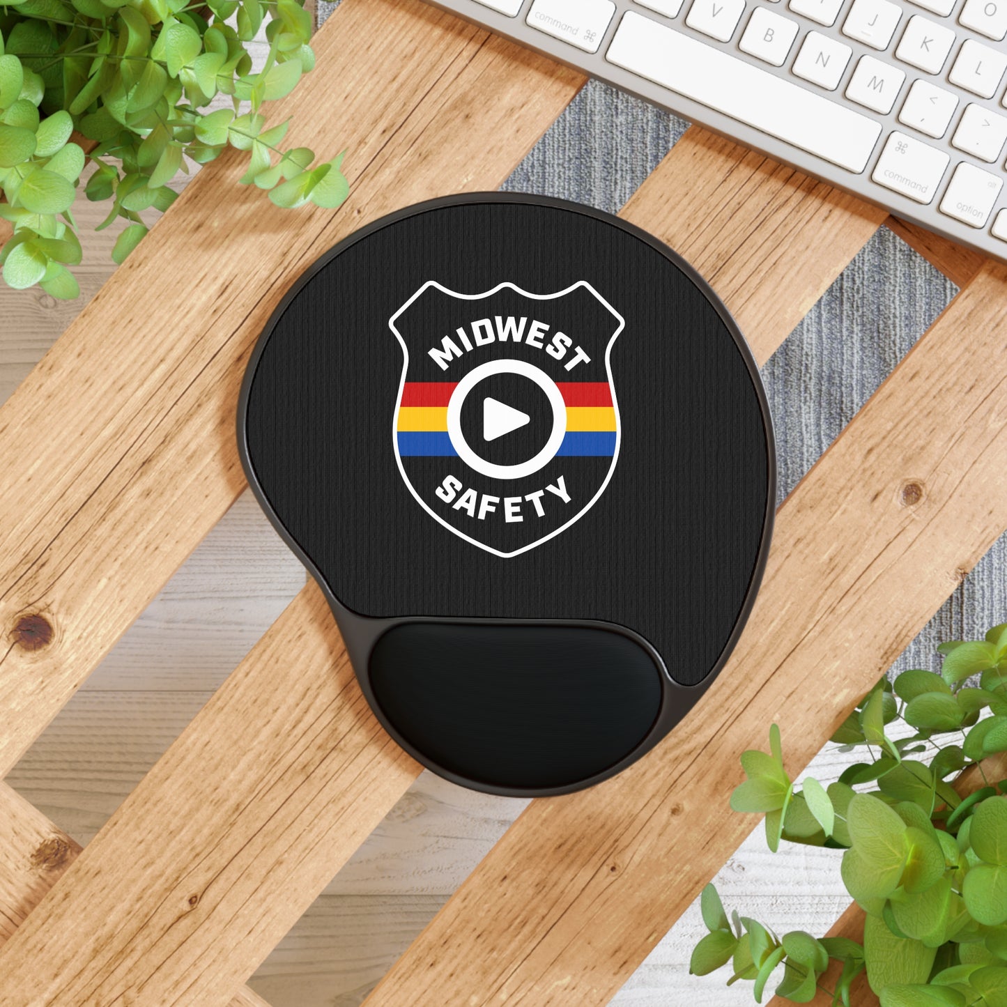Copy of Ergonomic Mouse Pad with Wrist Rest - Midwest Safety Logo Design