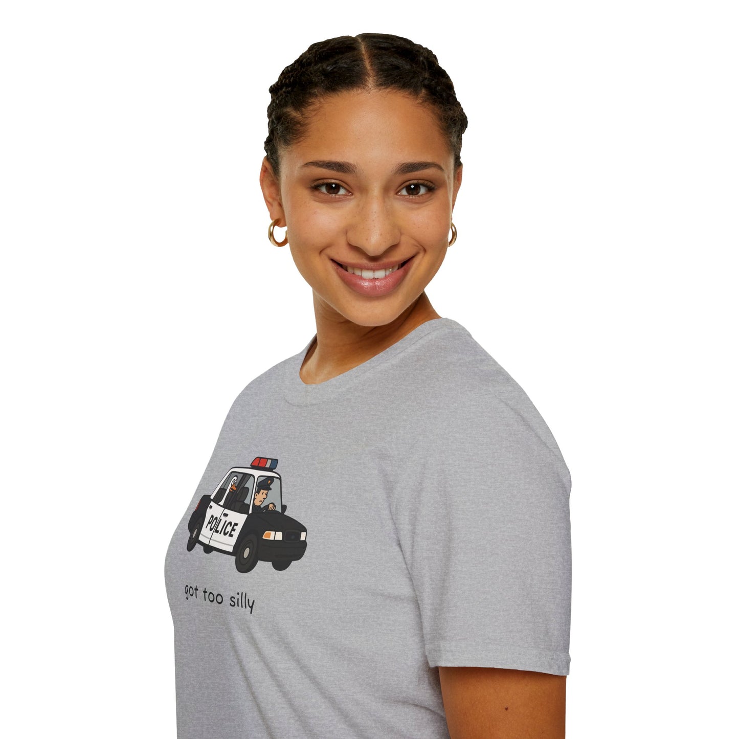 Unisex Softstyle Police Silly T-Shirt - Fun & Quirky Graphic Tee Alternate