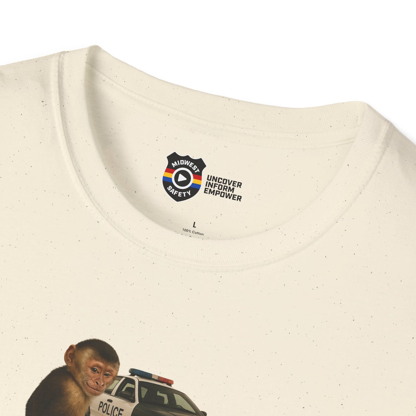 Went Bananas Unisex Softstyle Police Silly T-Shirt - Fun & Quirky Graphic Tee