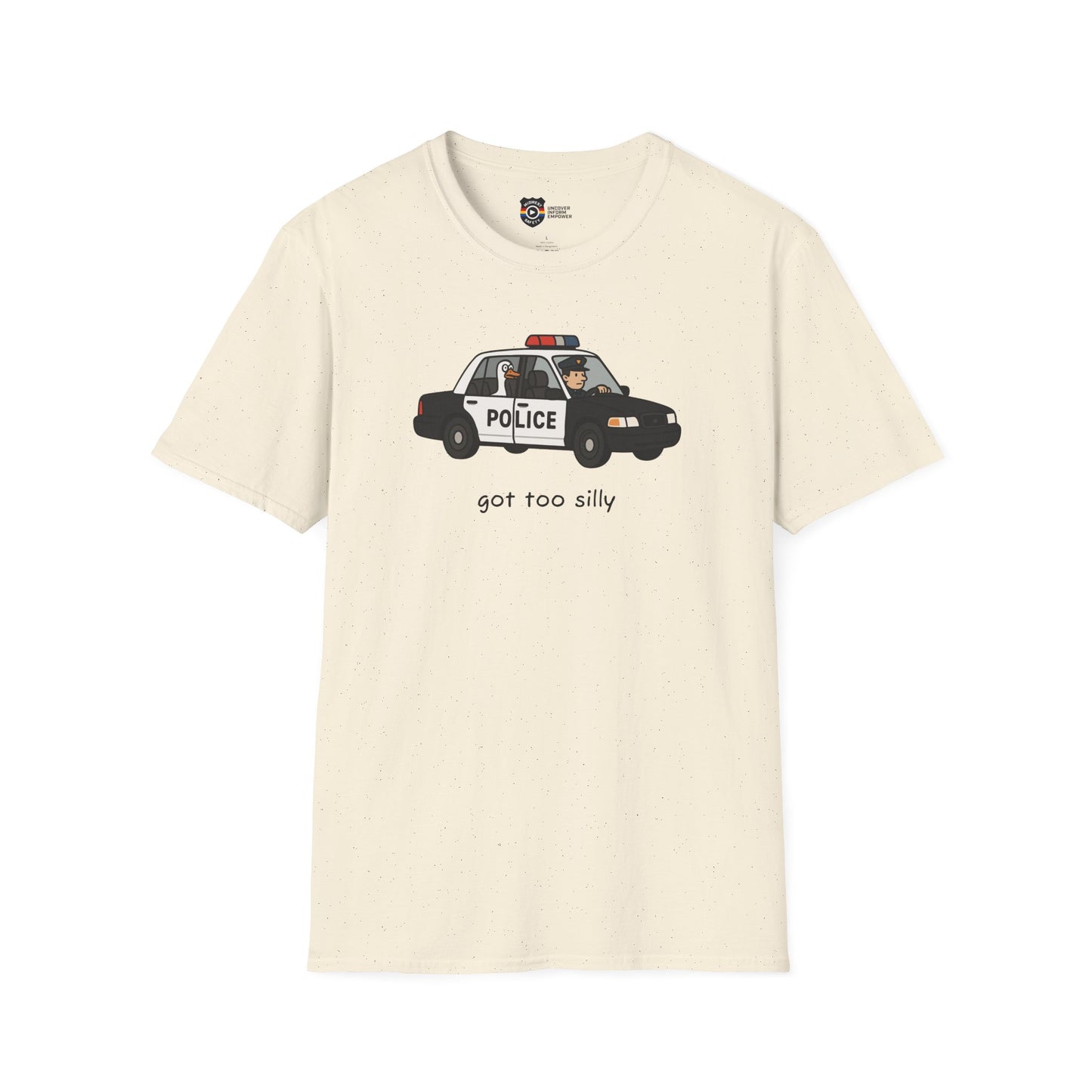 Unisex Softstyle Police Silly T-Shirt - Fun & Quirky Graphic Tee Alternate