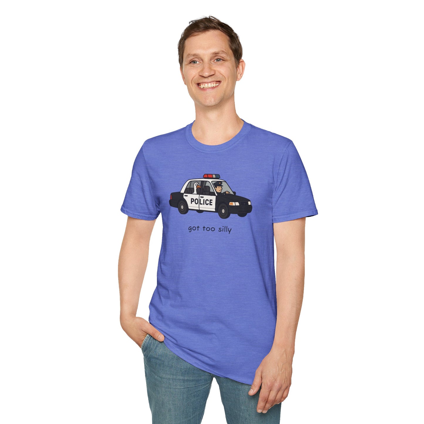 Unisex Softstyle Police Silly T-Shirt - Fun & Quirky Graphic Tee Alternate