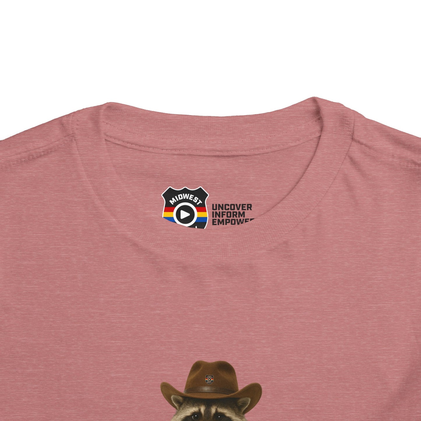 "Got Too Wild" Adorable Toddler T-Shirt with Cowboy Raccoon - "Got Too Wild" Design