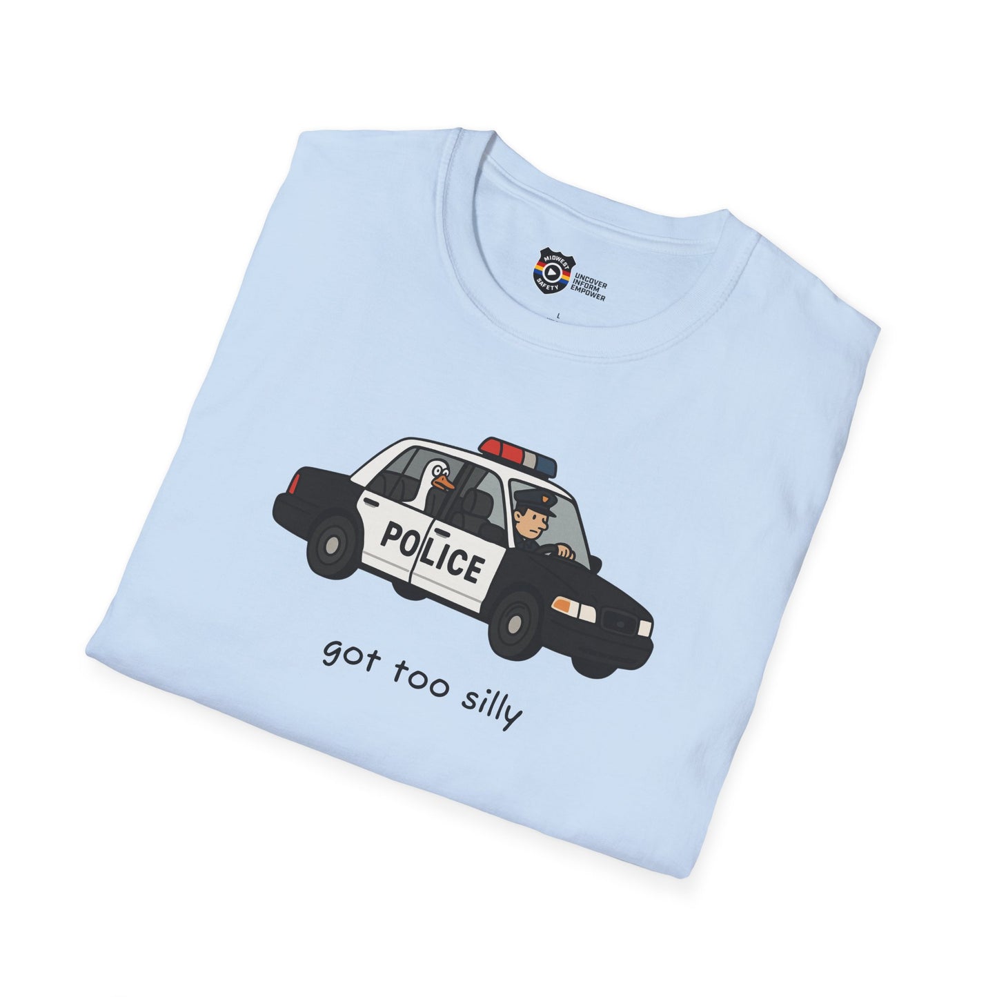 Unisex Softstyle Police Silly T-Shirt - Fun & Quirky Graphic Tee Alternate