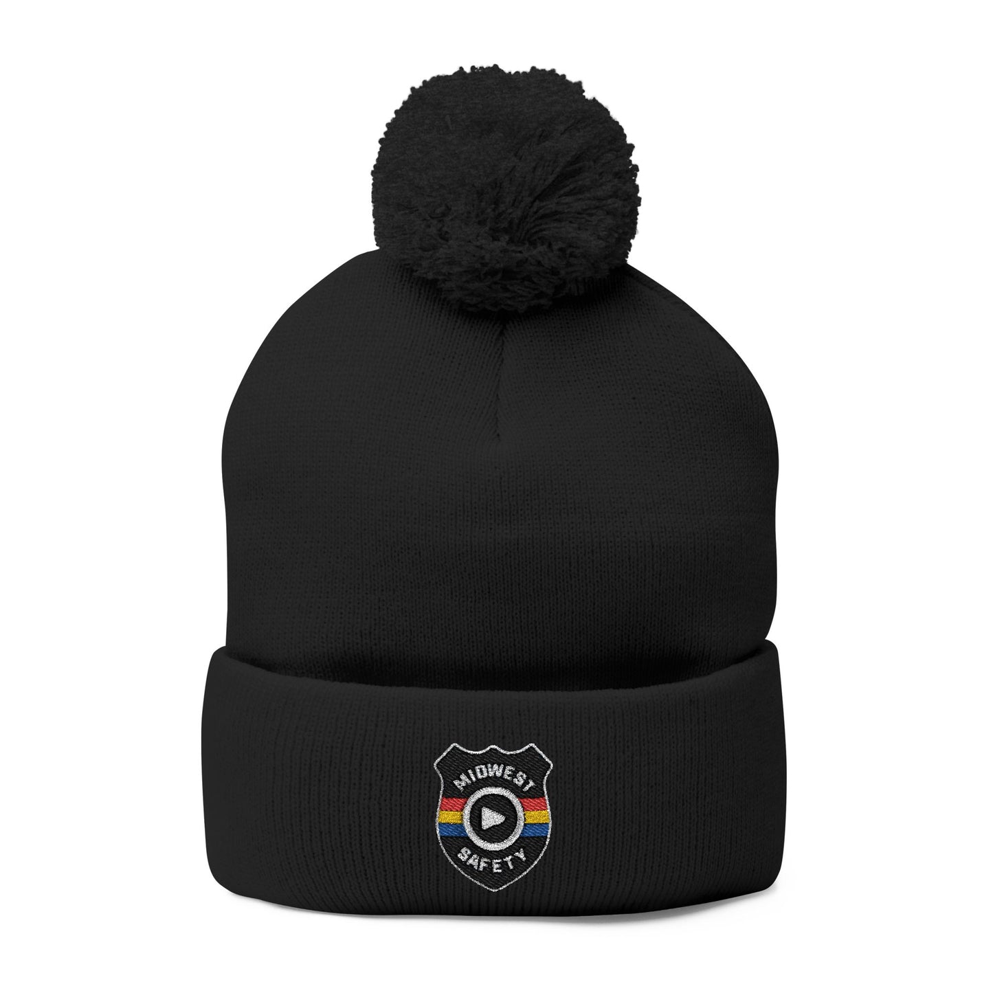Cozy Pom-Pom Knit Cap - Stylish Winter Beanie, Holiday Gift, Warm Hat for Outdoor Activities, Beanie with Custom Embroidery