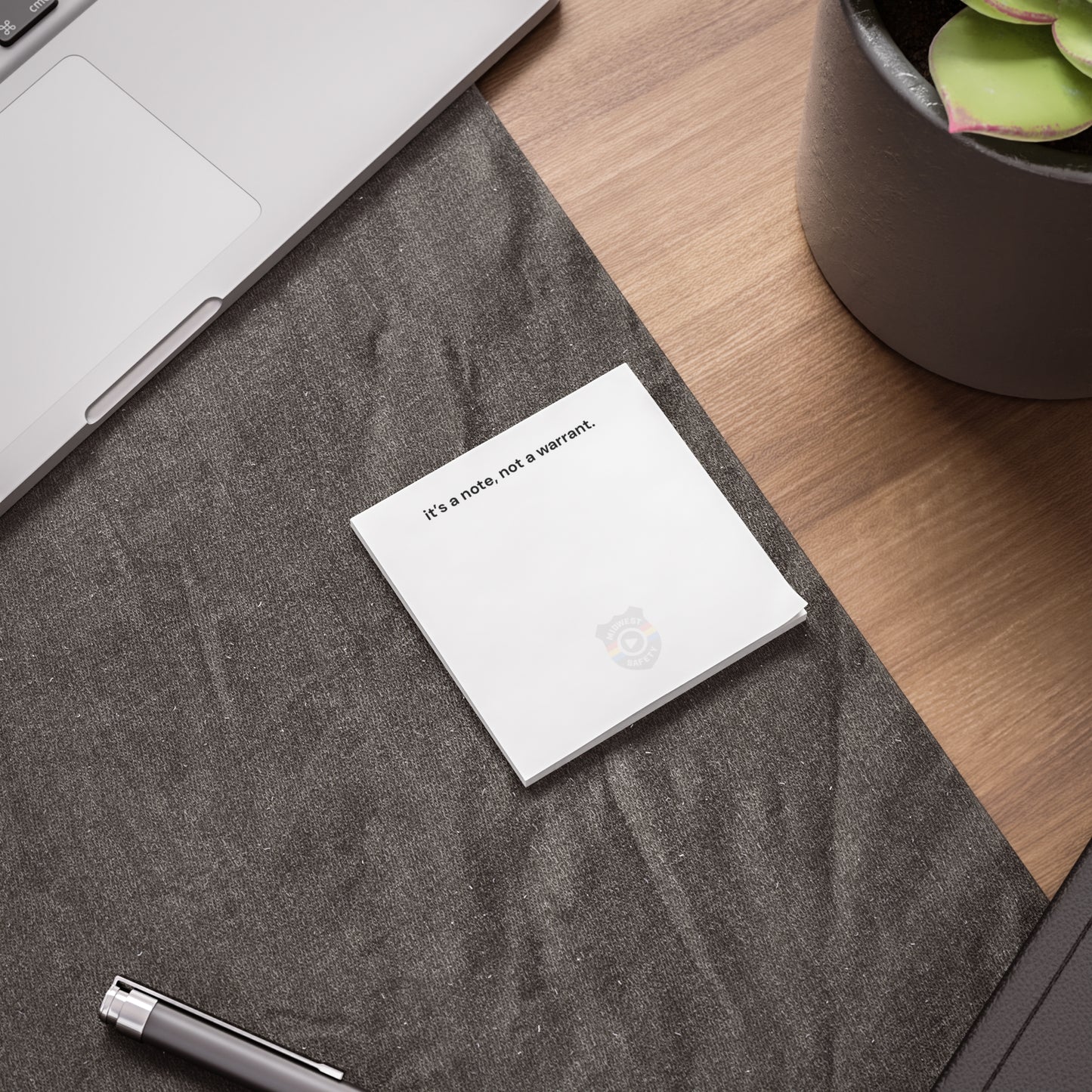 Humorous Post-it® Note Pads - 'It's a Note, Not a Warrant' - Perfect for Office & Home Use