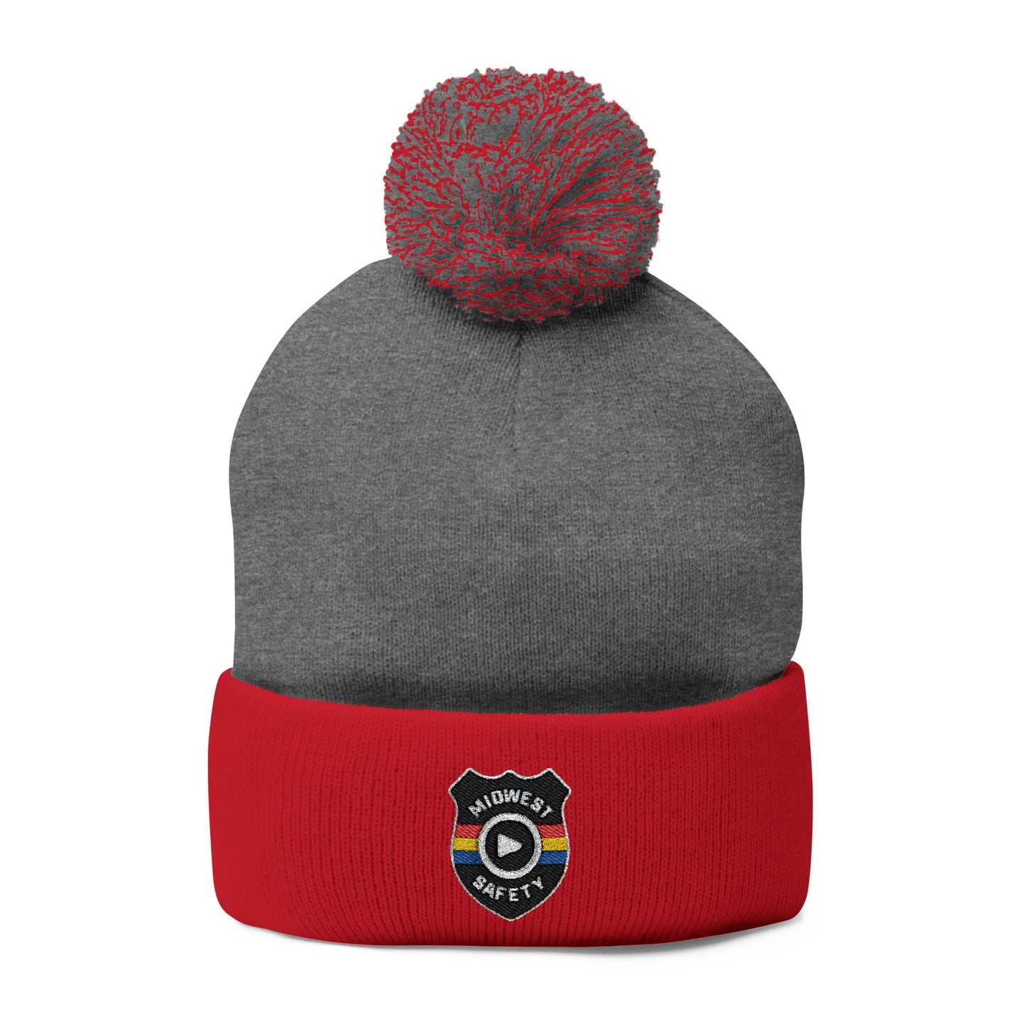 Cozy Pom-Pom Knit Cap - Stylish Winter Beanie, Holiday Gift, Warm Hat for Outdoor Activities, Beanie with Custom Embroidery