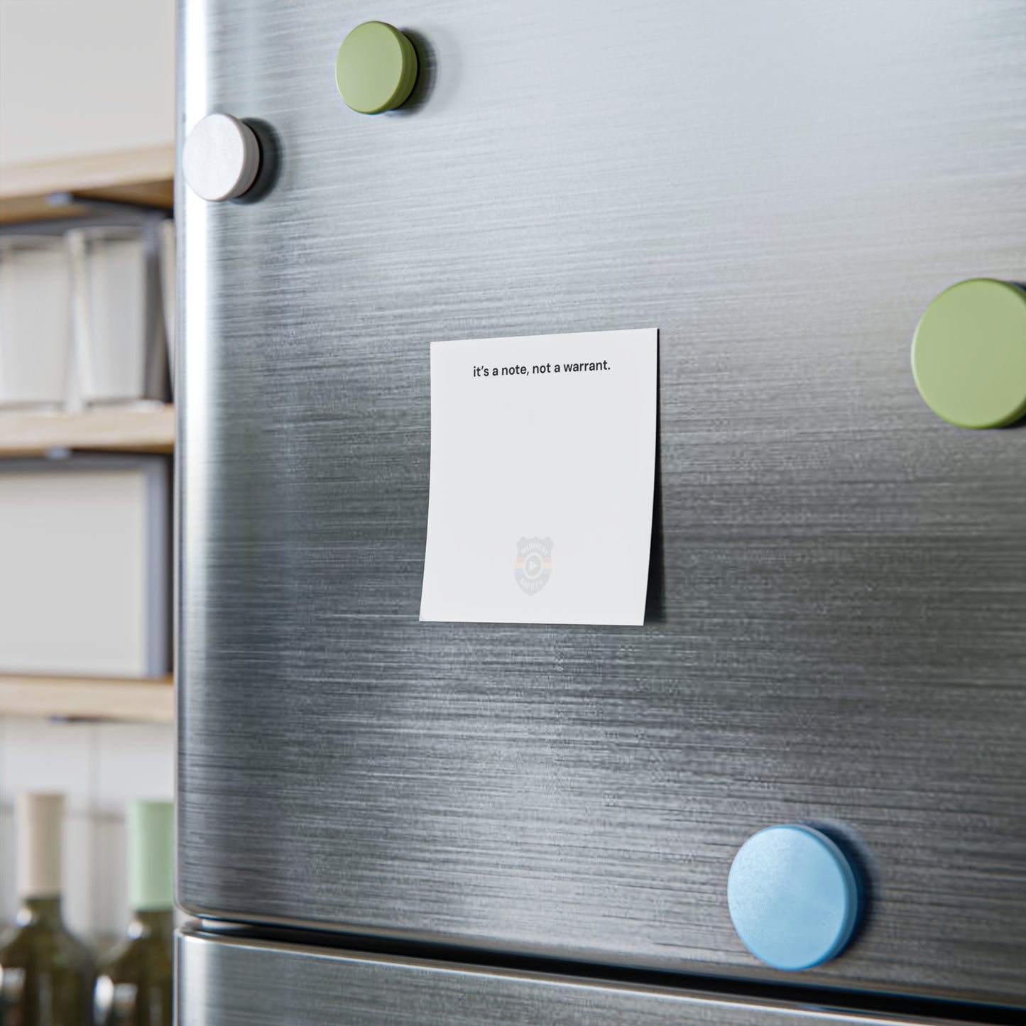 Humorous Post-it® Note Pads - 'It's a Note, Not a Warrant' - Perfect for Office & Home Use