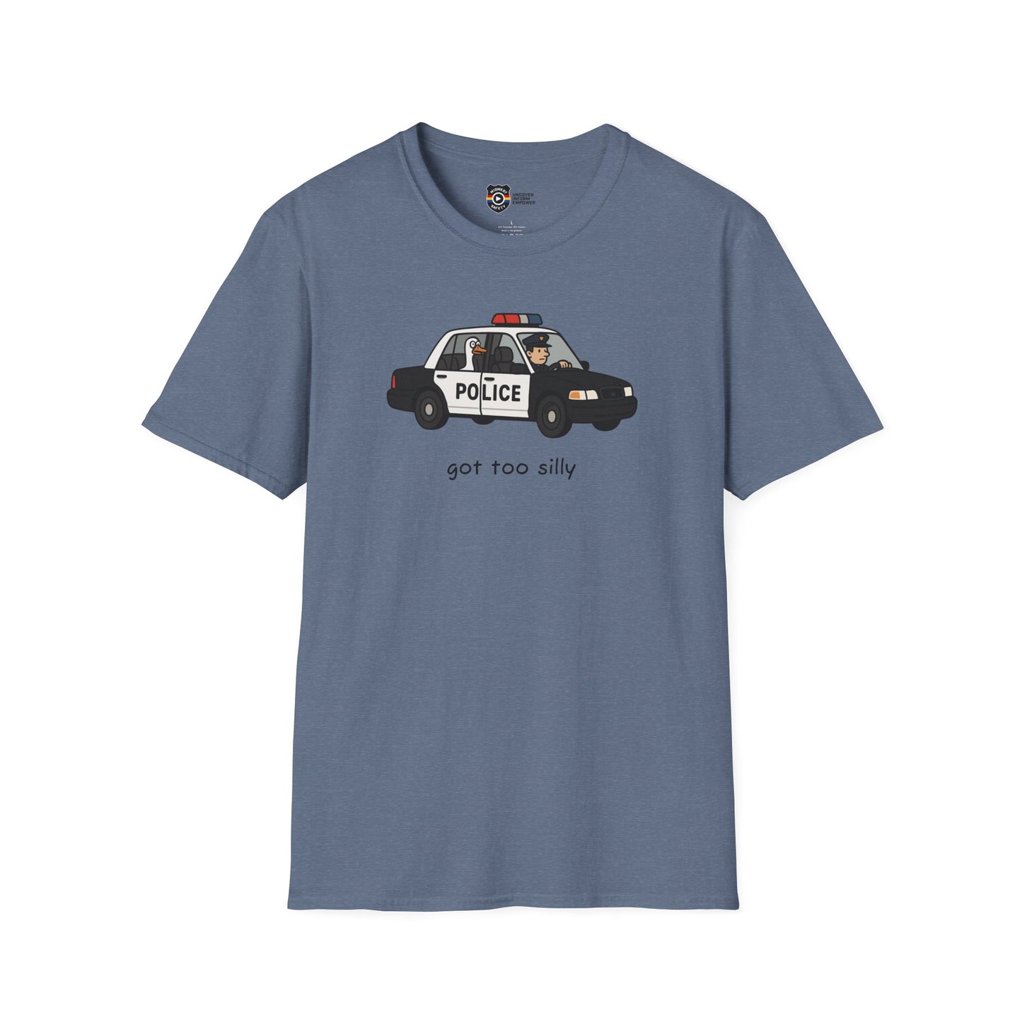 Unisex Softstyle Police Silly T-Shirt - Fun & Quirky Graphic Tee Alternate