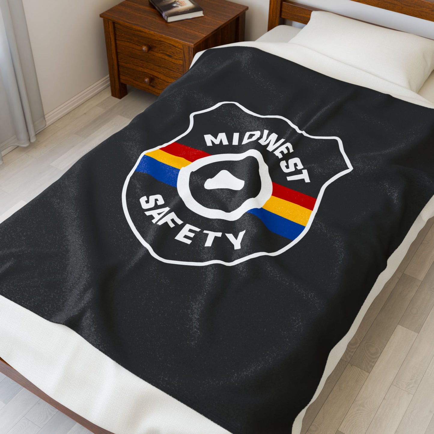 Midwest Safety Velveteen Plush Blanket - Cozy Custom Blanket for Relaxation & Comfort