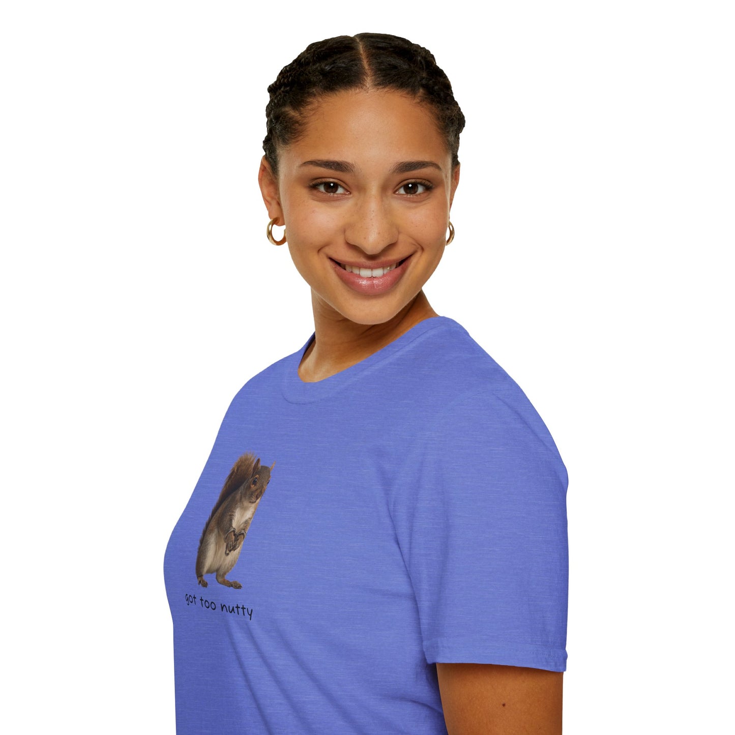 Got Too Nutty Unisex Softstyle Police Silly T-Shirt - Fun & Quirky Graphic Tee