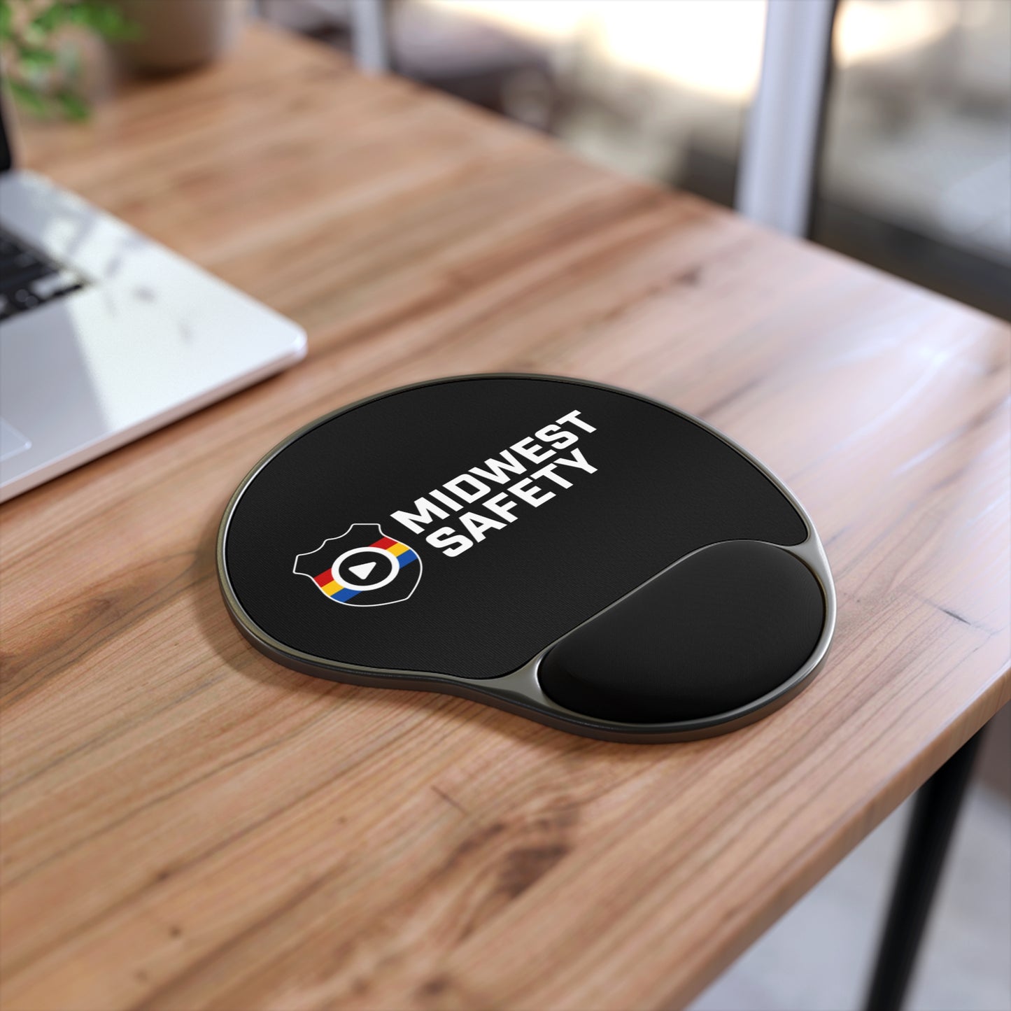 Ergonomic Mouse Pad with Wrist Rest - Midwest Safety Logo Design