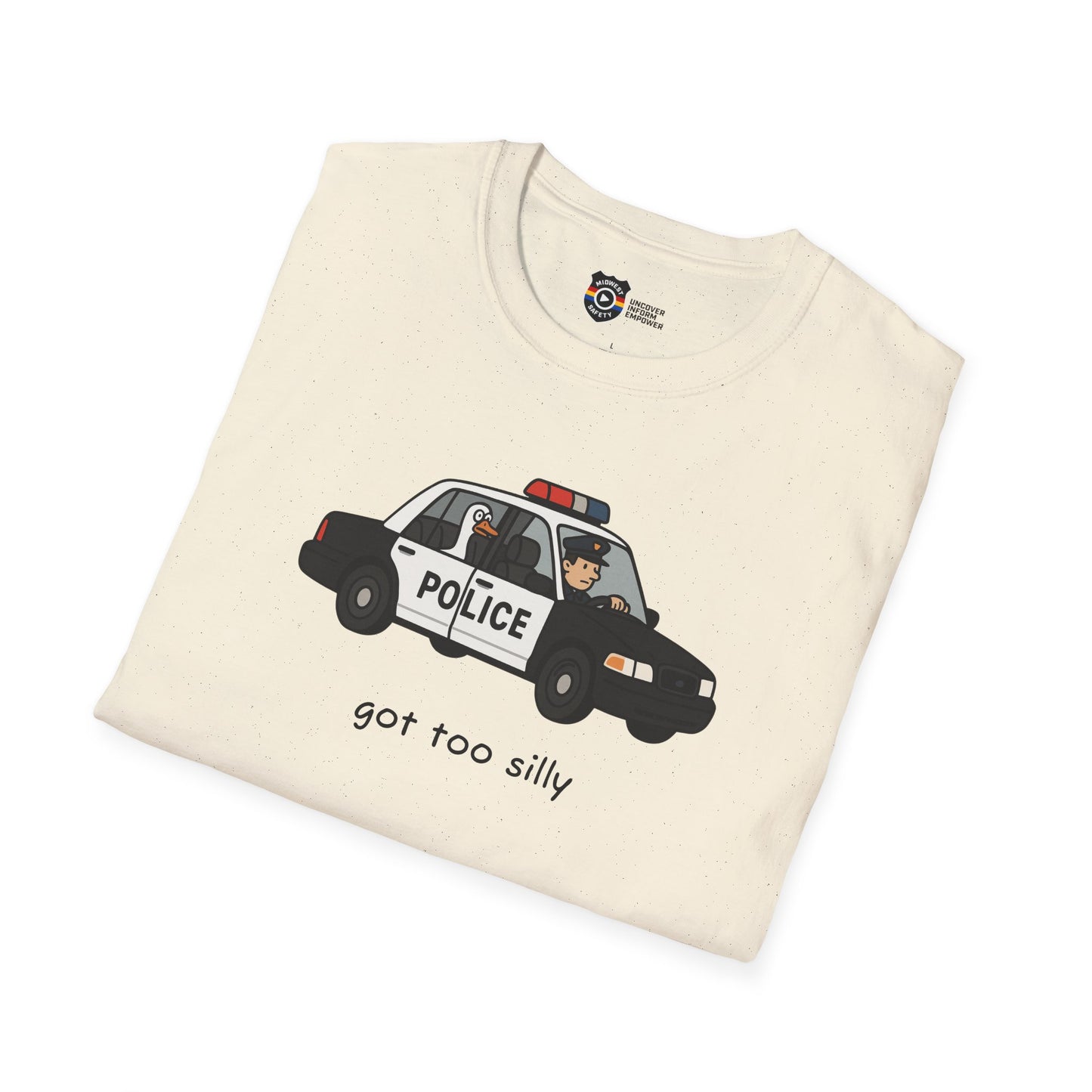 Unisex Softstyle Police Silly T-Shirt - Fun & Quirky Graphic Tee Alternate