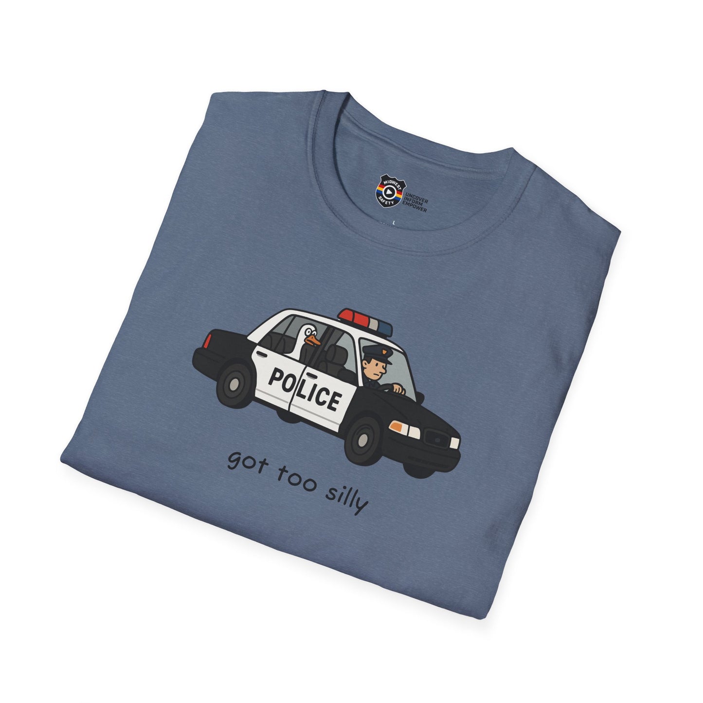 Unisex Softstyle Police Silly T-Shirt - Fun & Quirky Graphic Tee Alternate