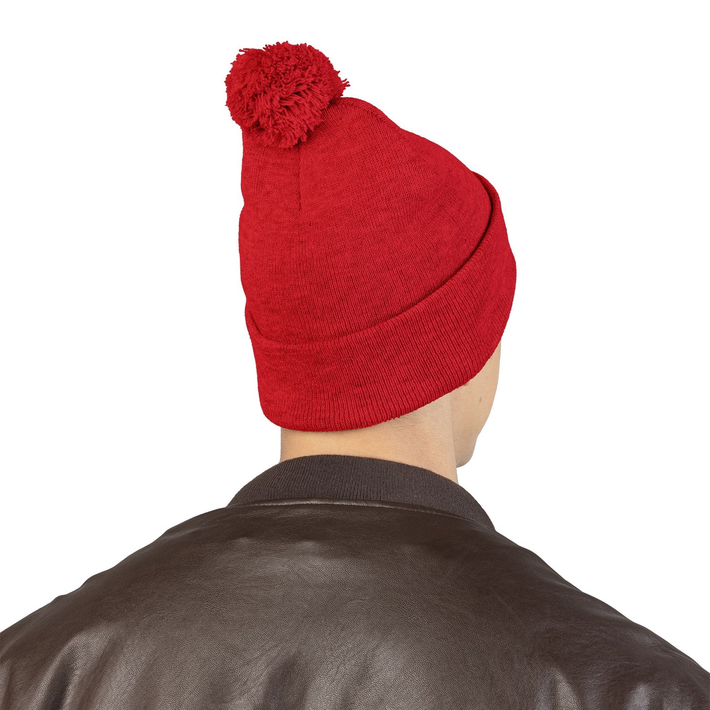 Cozy Pom-Pom Knit Cap for Winter Adventures, Warm Winter Beanie, Custom Embroidered Hat, Gift for Him and Her, Fashionable Knit Cap