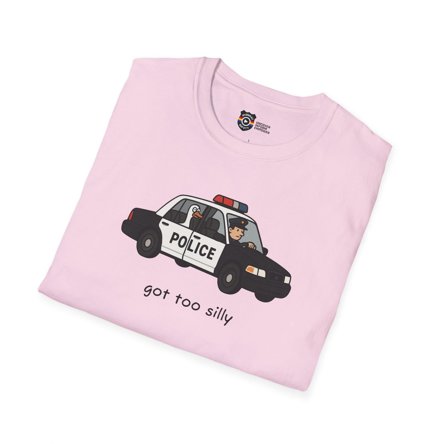 Unisex Softstyle Police Silly T-Shirt - Fun & Quirky Graphic Tee Alternate