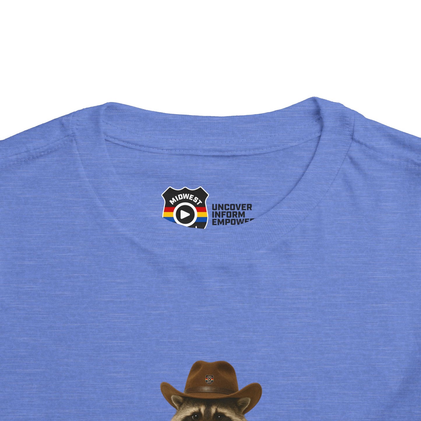 "Got Too Wild" Adorable Toddler T-Shirt with Cowboy Raccoon - "Got Too Wild" Design