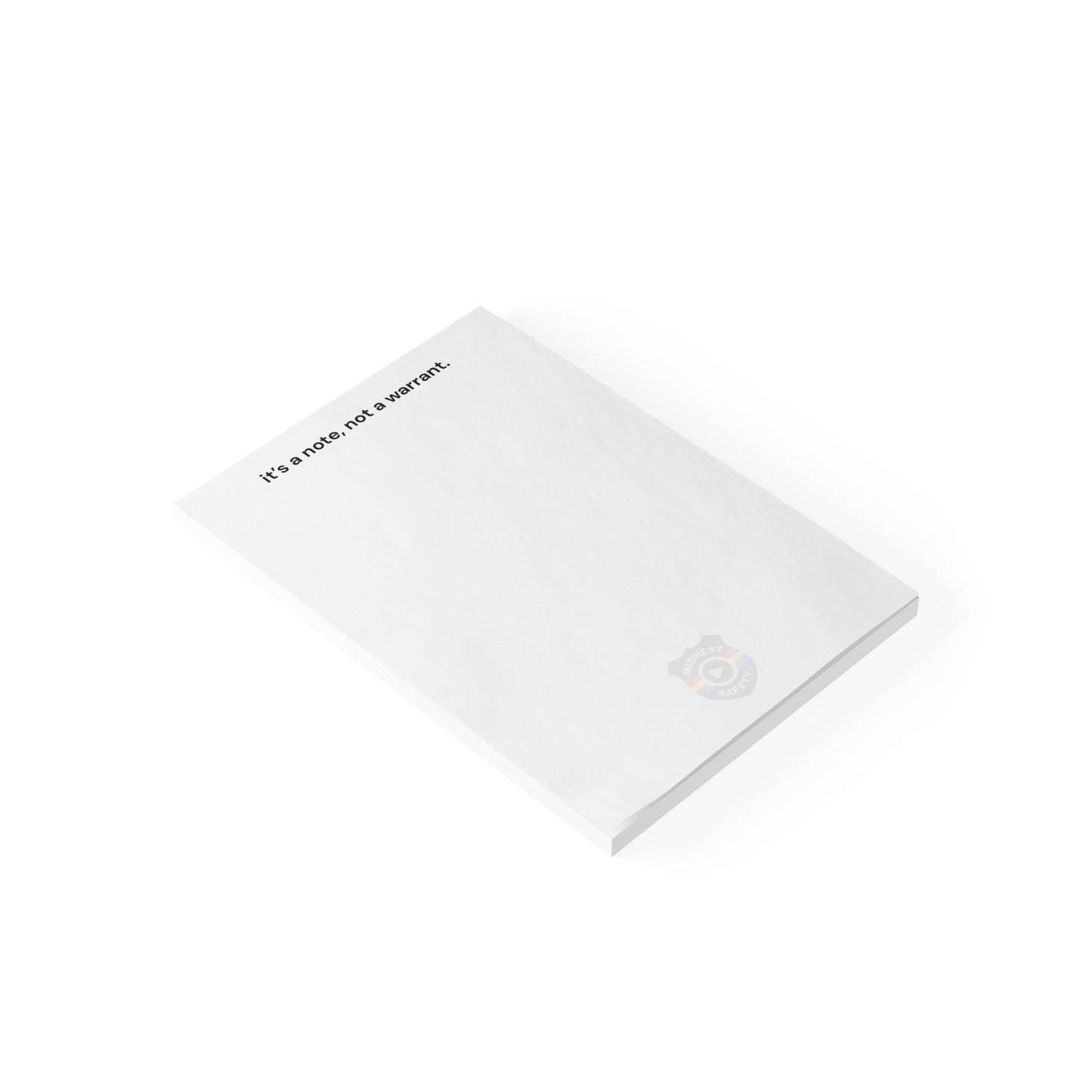 Humorous Post-it® Note Pads - 'It's a Note, Not a Warrant' - Perfect for Office & Home Use