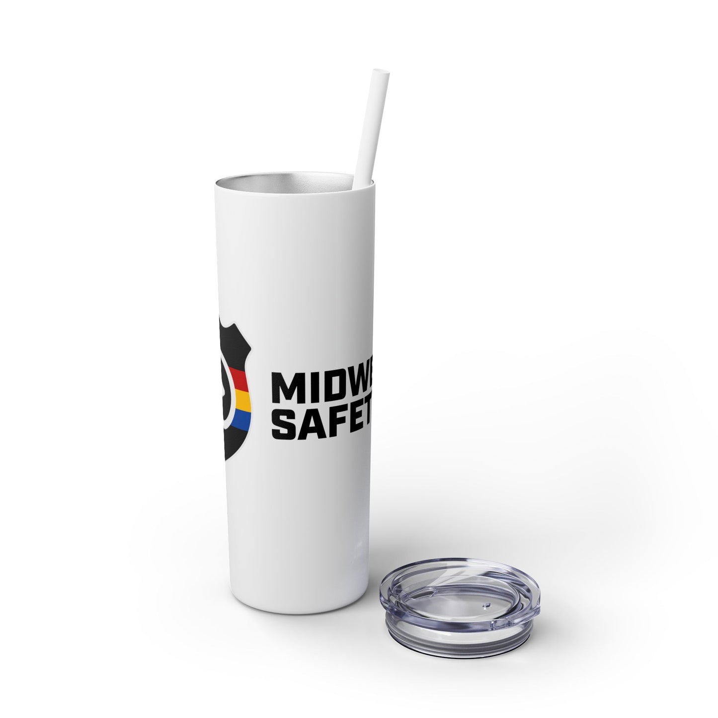 20oz Skinny Tumbler with Straw - MIDWEST SAFETY Design