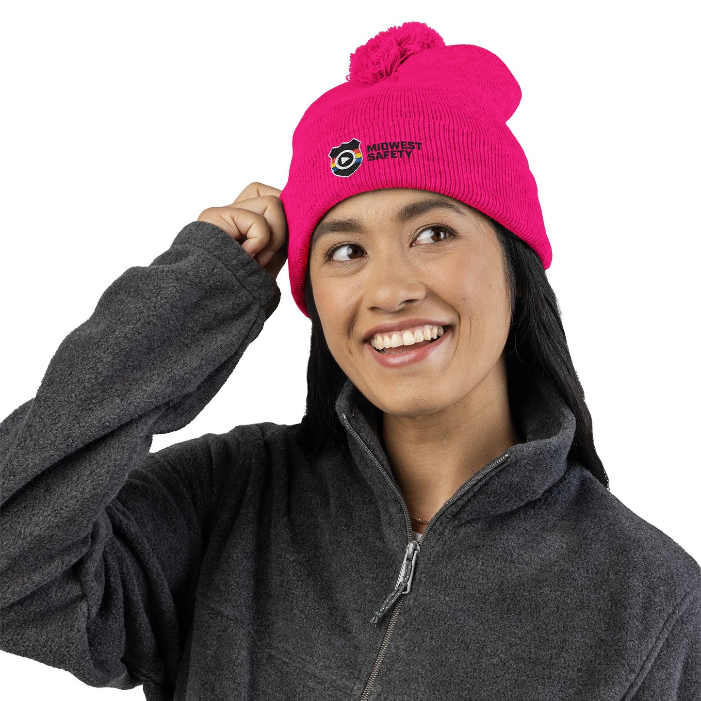 Cozy Pom-Pom Knit Cap for Winter Adventures, Warm Winter Beanie, Custom Embroidered Hat, Gift for Him and Her, Fashionable Knit Cap