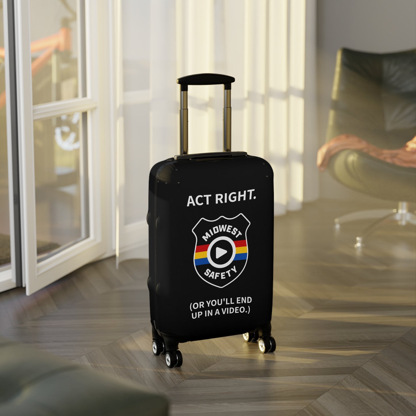 Midwest Safety Luggage Cover - Travel in Style with a Warning