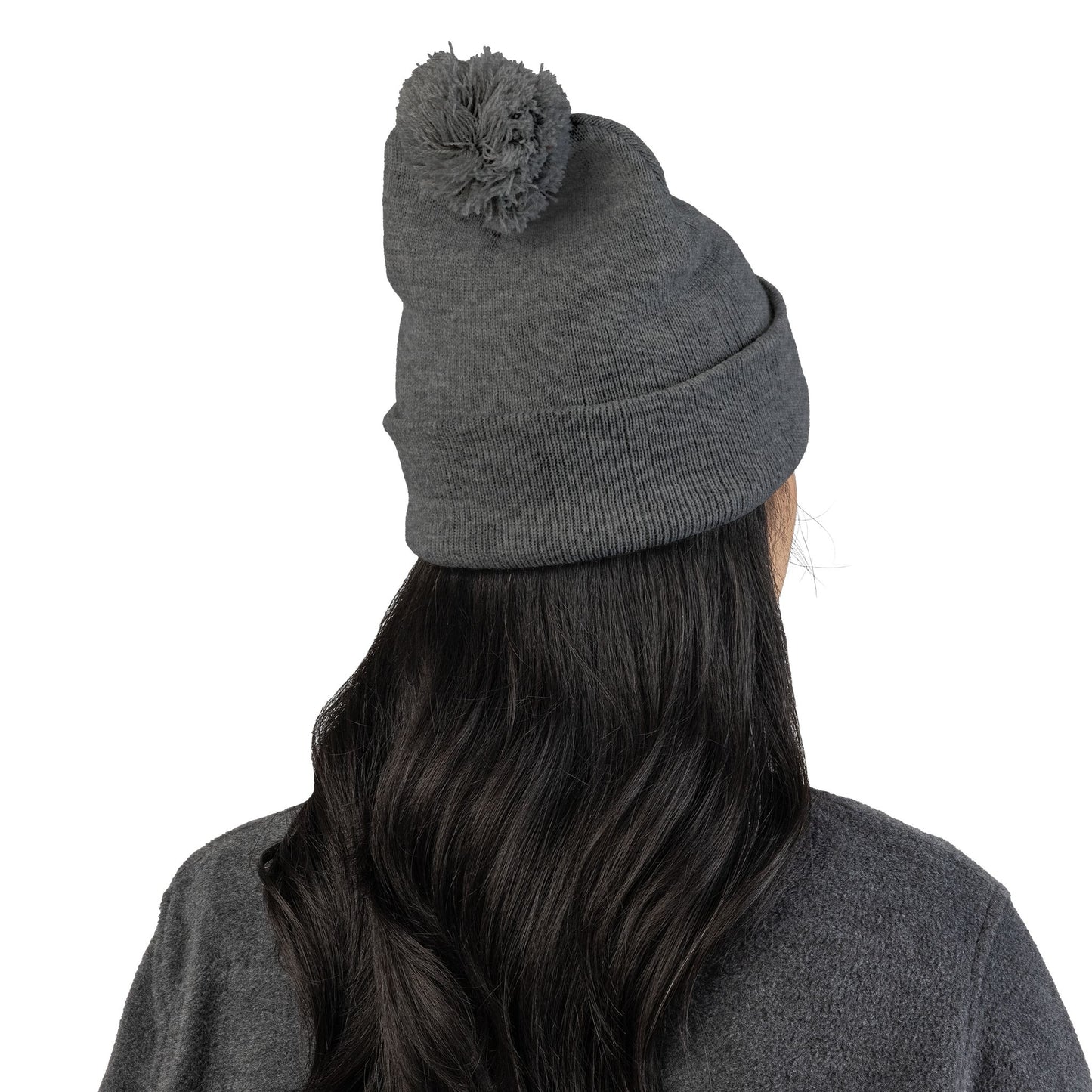 Cozy Pom-Pom Knit Cap for Winter Adventures, Warm Winter Beanie, Custom Embroidered Hat, Gift for Him and Her, Fashionable Knit Cap