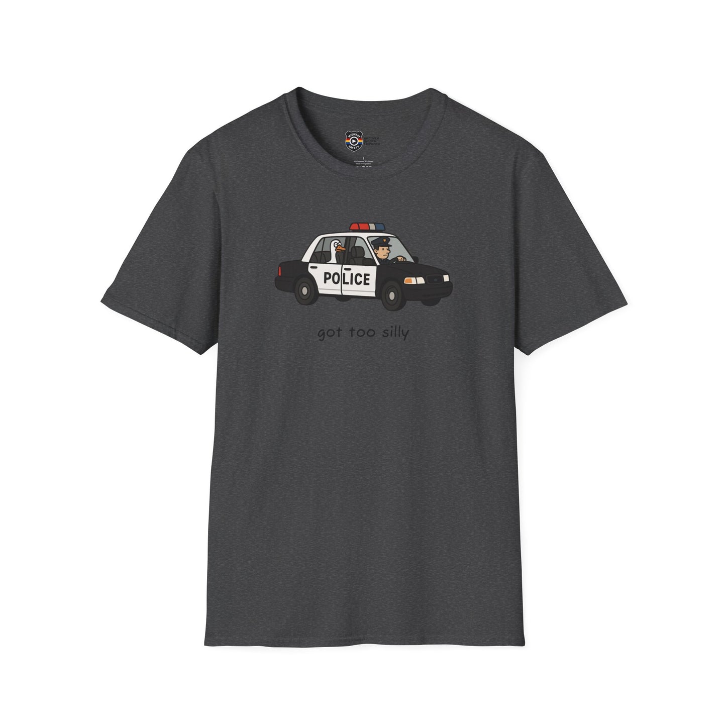Unisex Softstyle Police Silly T-Shirt - Fun & Quirky Graphic Tee Alternate