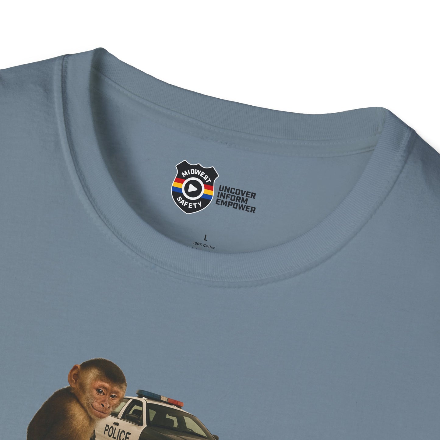 Went Bananas Unisex Softstyle Police Silly T-Shirt - Fun & Quirky Graphic Tee