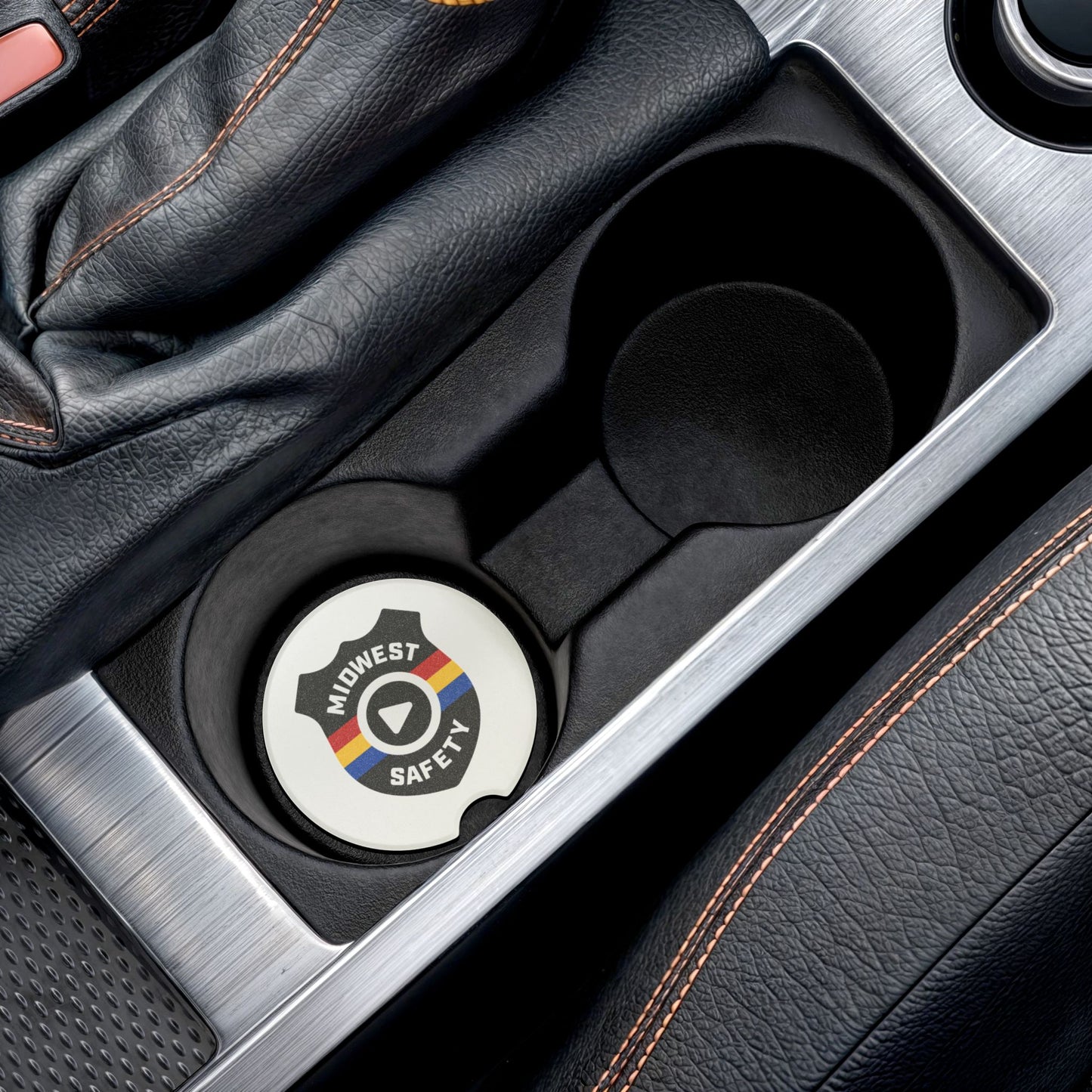 Midwest Safety Soapstone Car Coaster - Durable & Stylish Drink Holder