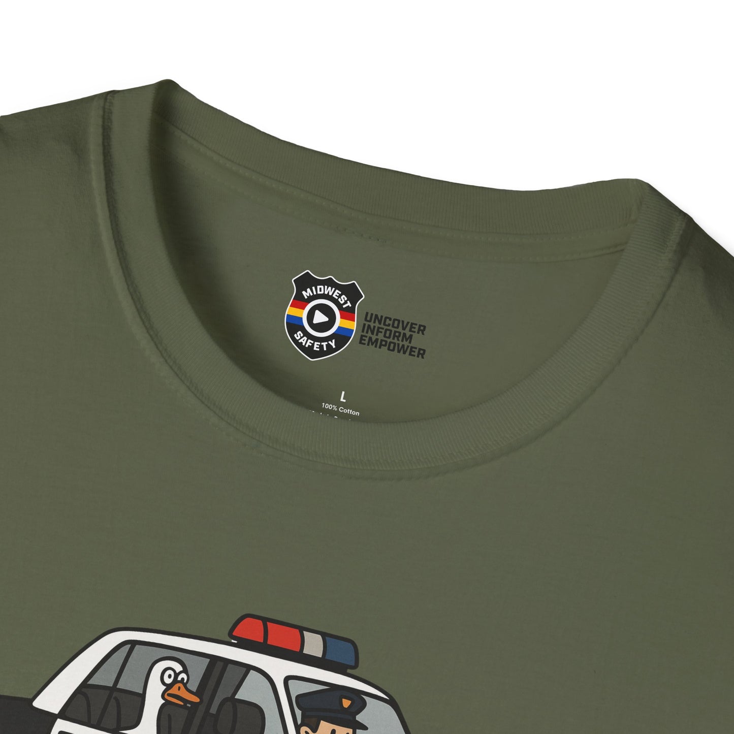 Unisex Softstyle Police Silly T-Shirt - Fun & Quirky Graphic Tee Alternate