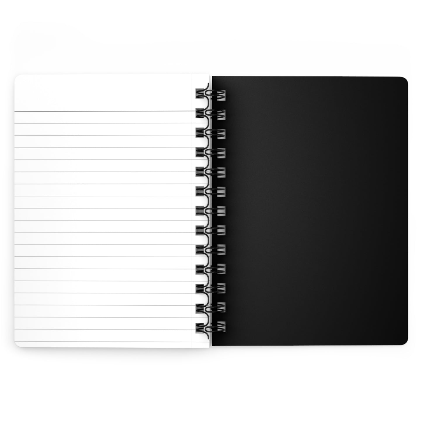 Minimalist Spiral Bound Journal for Daily Planning, Note Taking, Personal Reflections, Gift for Students, Black Notebook, Stationery