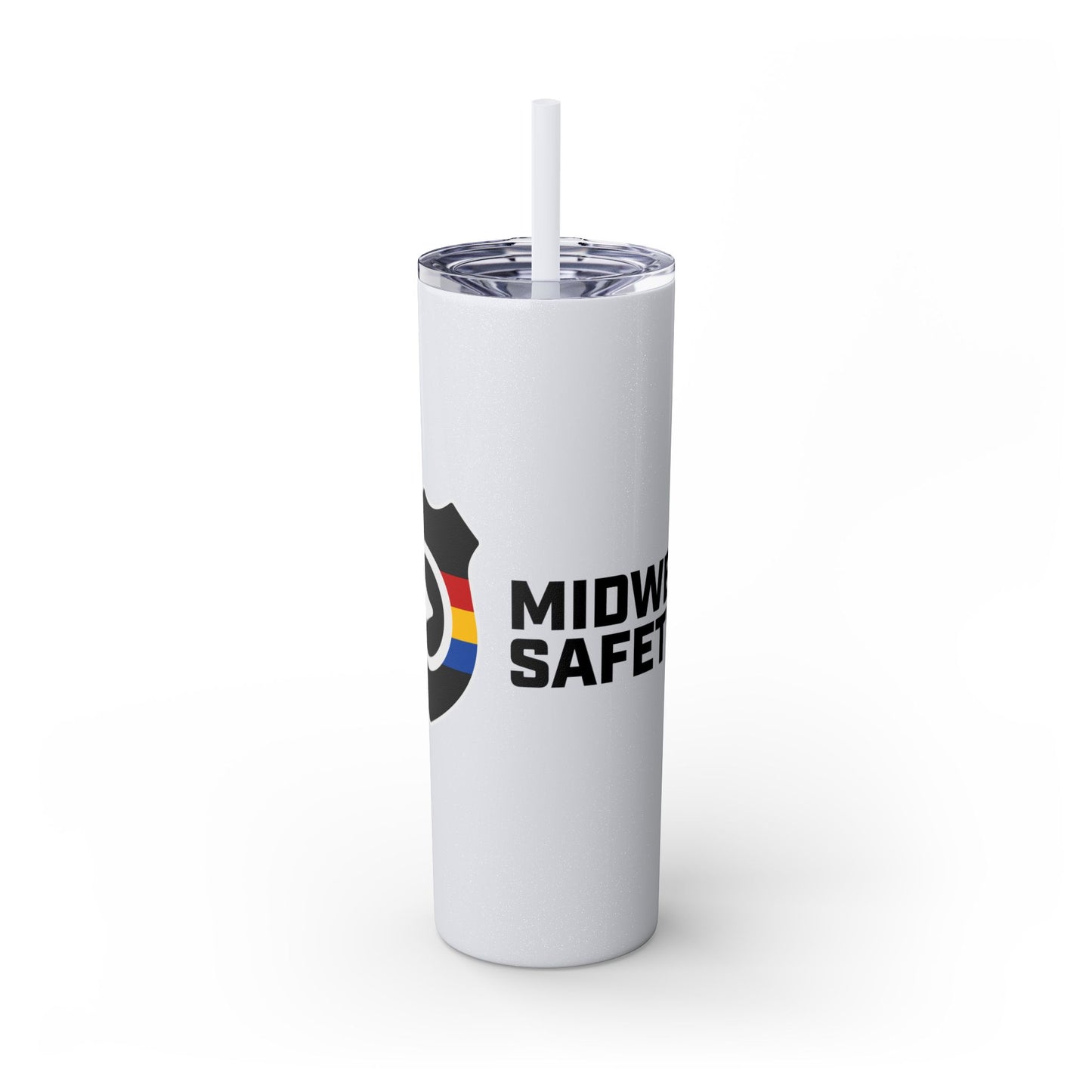 20oz Skinny Tumbler with Straw - MIDWEST SAFETY Design