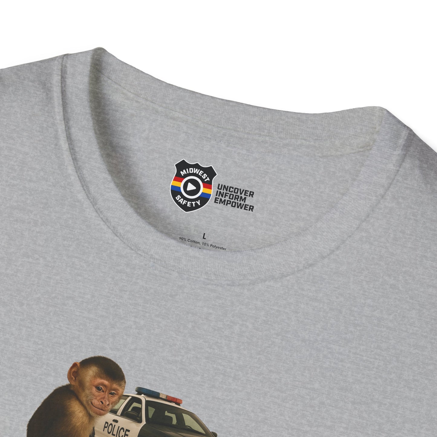 Went Bananas Unisex Softstyle Police Silly T-Shirt - Fun & Quirky Graphic Tee