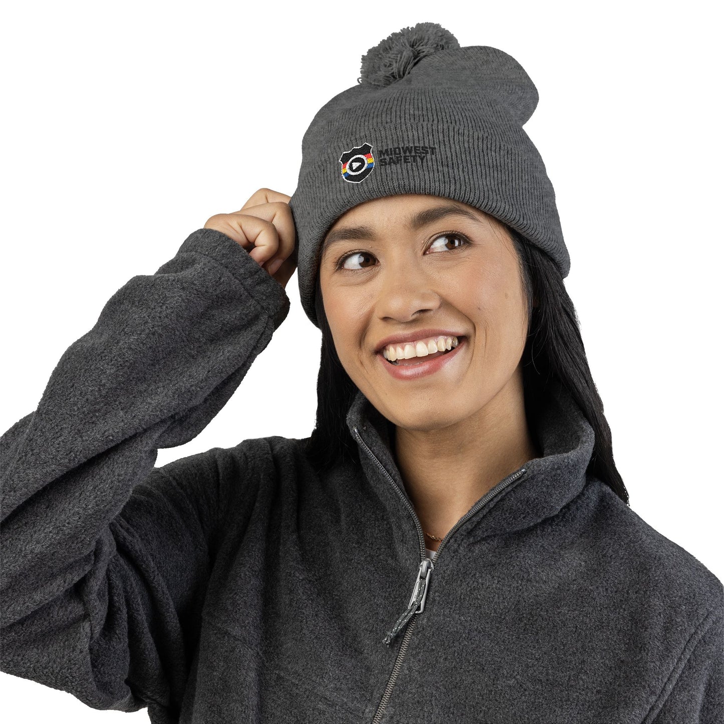 Cozy Pom-Pom Knit Cap for Winter Adventures, Warm Winter Beanie, Custom Embroidered Hat, Gift for Him and Her, Fashionable Knit Cap