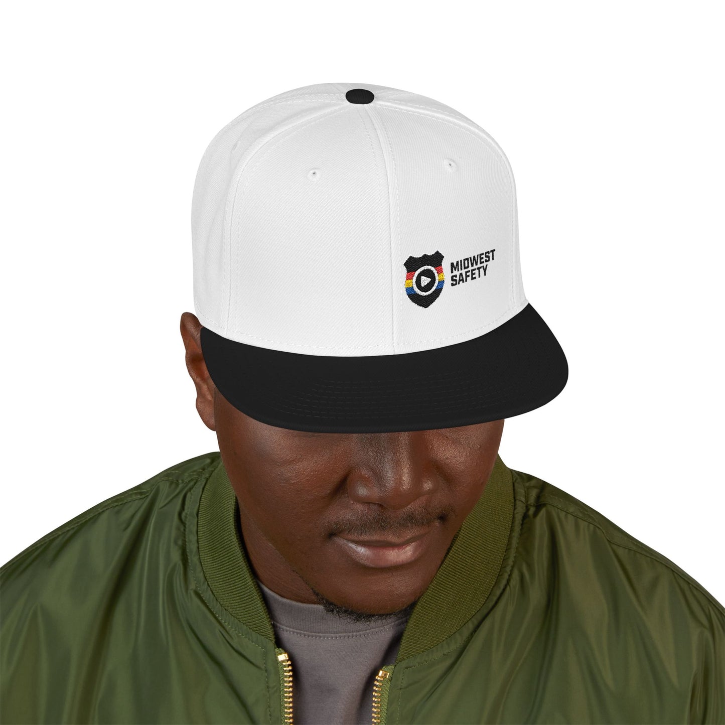 Midwest Safety Snapback Hat, Embroidered Cap, Stylish Men’s/Gifts for Him, Casual Go-to Accessory, Everyday Wear, Cool Streetwear