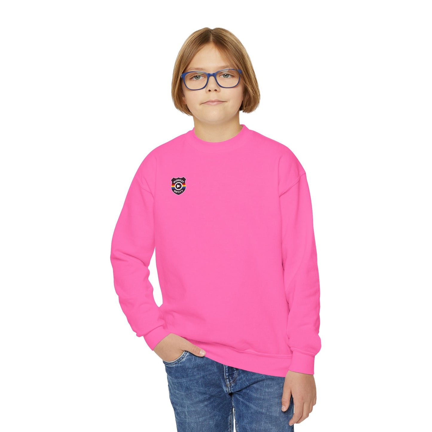 Youth Crewneck Sweatshirt - Cute Logo Design, Cozy Kids Apparel for Everyday Wear, Gifts for Birthdays, Holidays