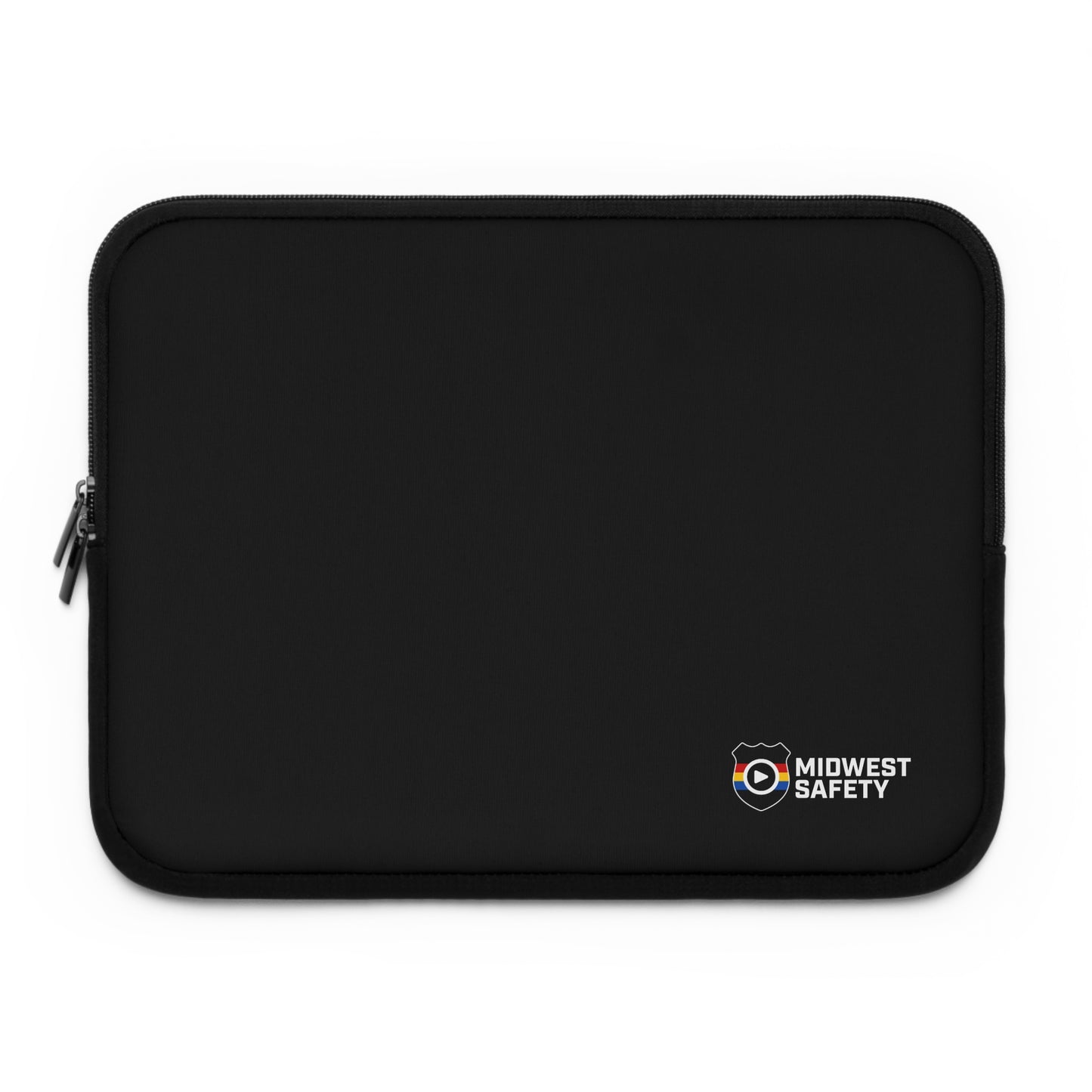 Midnight Safety Laptop Sleeve Text Logo - Stylish Protection for Your Device