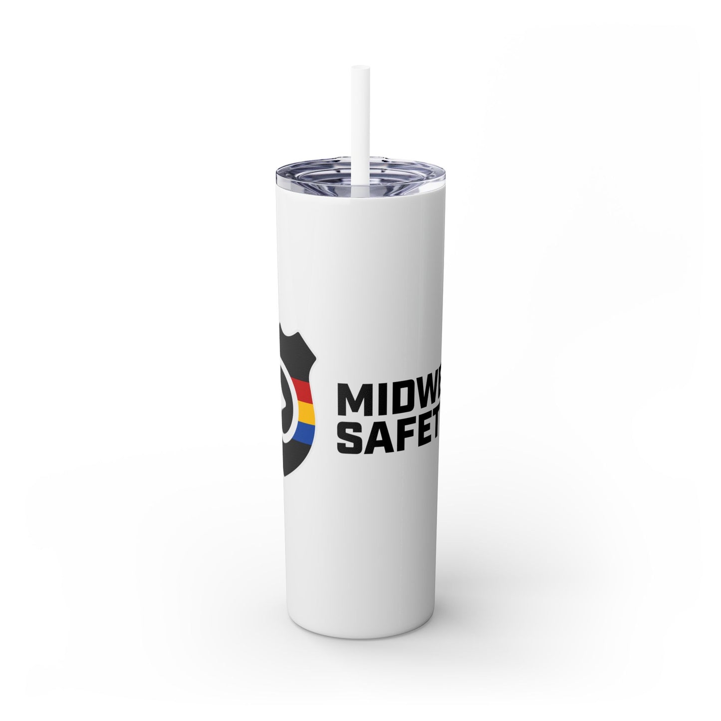 20oz Skinny Tumbler with Straw - MIDWEST SAFETY Design