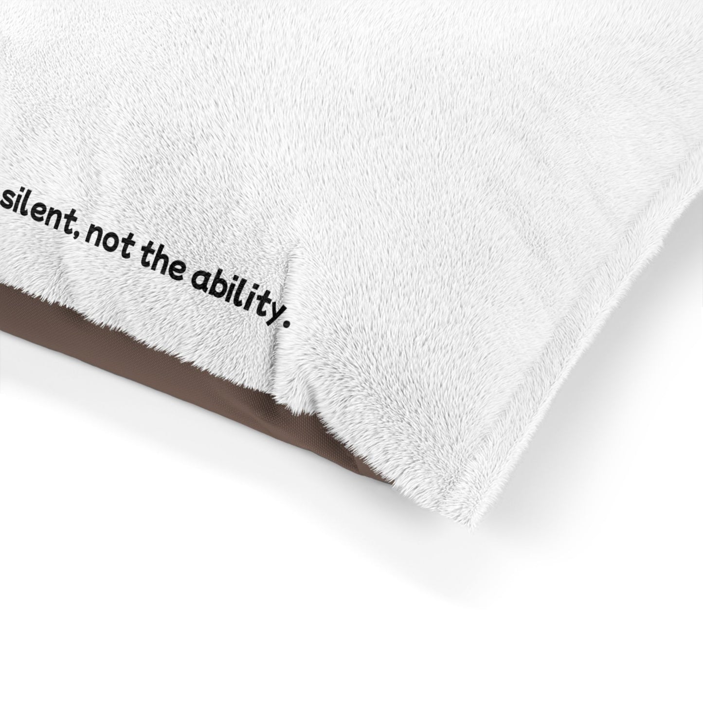 Right to Remain Silent, Not the Ability Pet Bed with Humorous Quote - Perfect for Dog Lovers