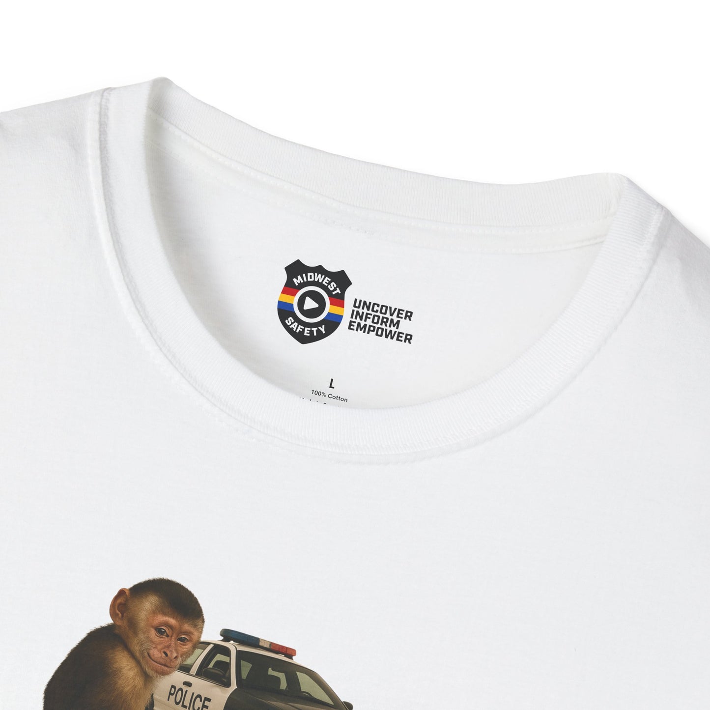 Went Bananas Unisex Softstyle Police Silly T-Shirt - Fun & Quirky Graphic Tee