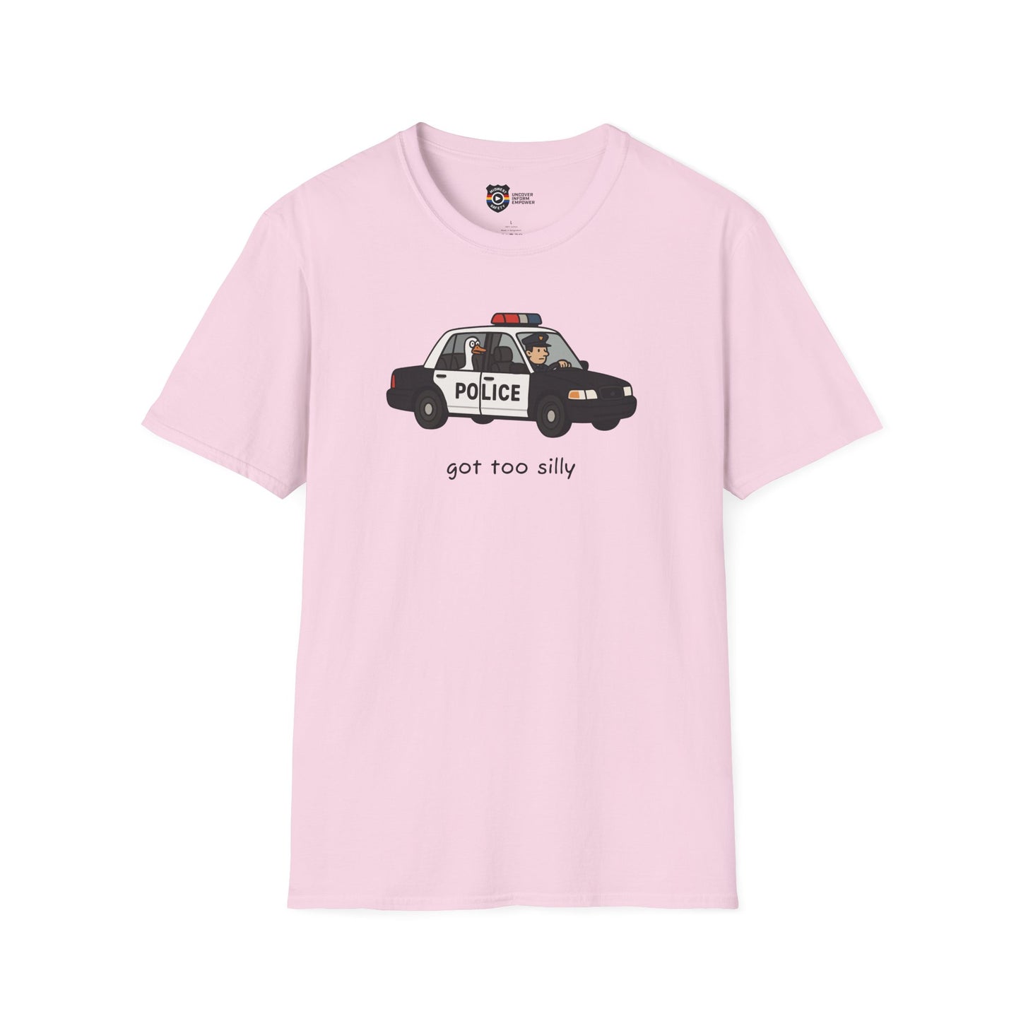 Unisex Softstyle Police Silly T-Shirt - Fun & Quirky Graphic Tee Alternate