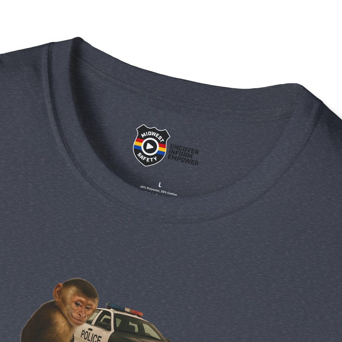 Went Bananas Unisex Softstyle Police Silly T-Shirt - Fun & Quirky Graphic Tee